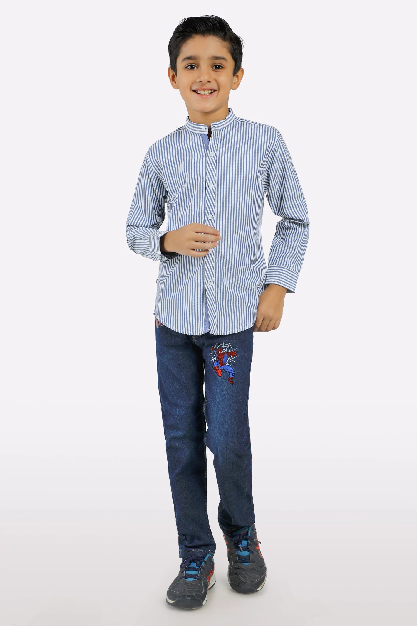Blue Striped Casual Shirt - Image 2