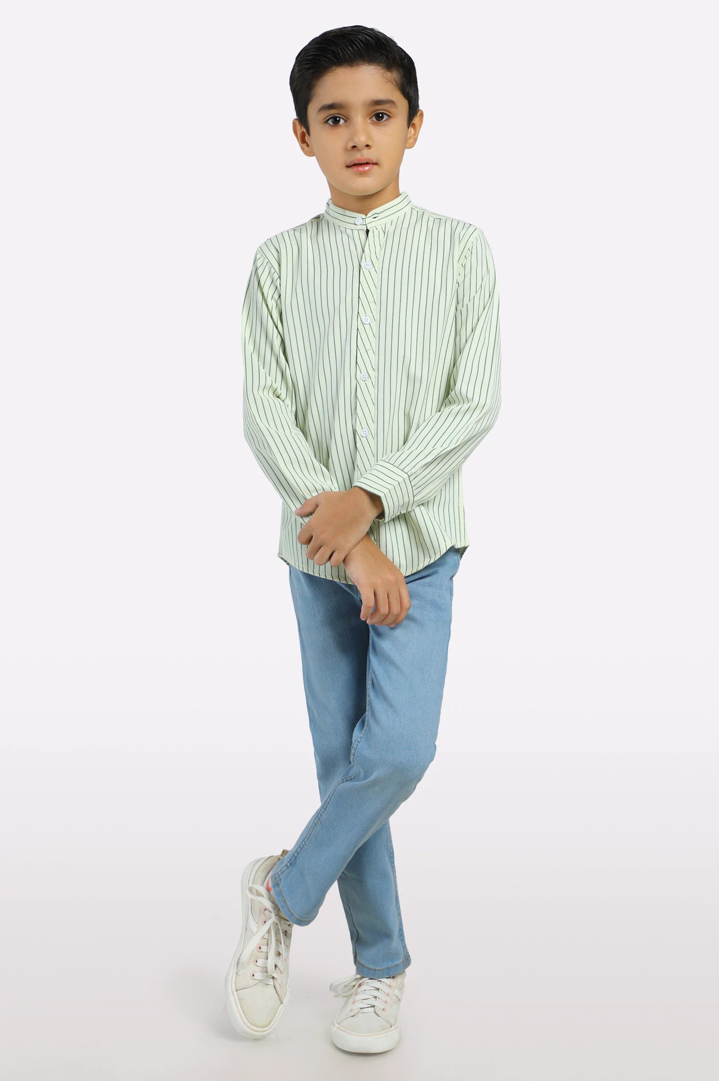Yellow Stripe Casual Shirt - Image 2