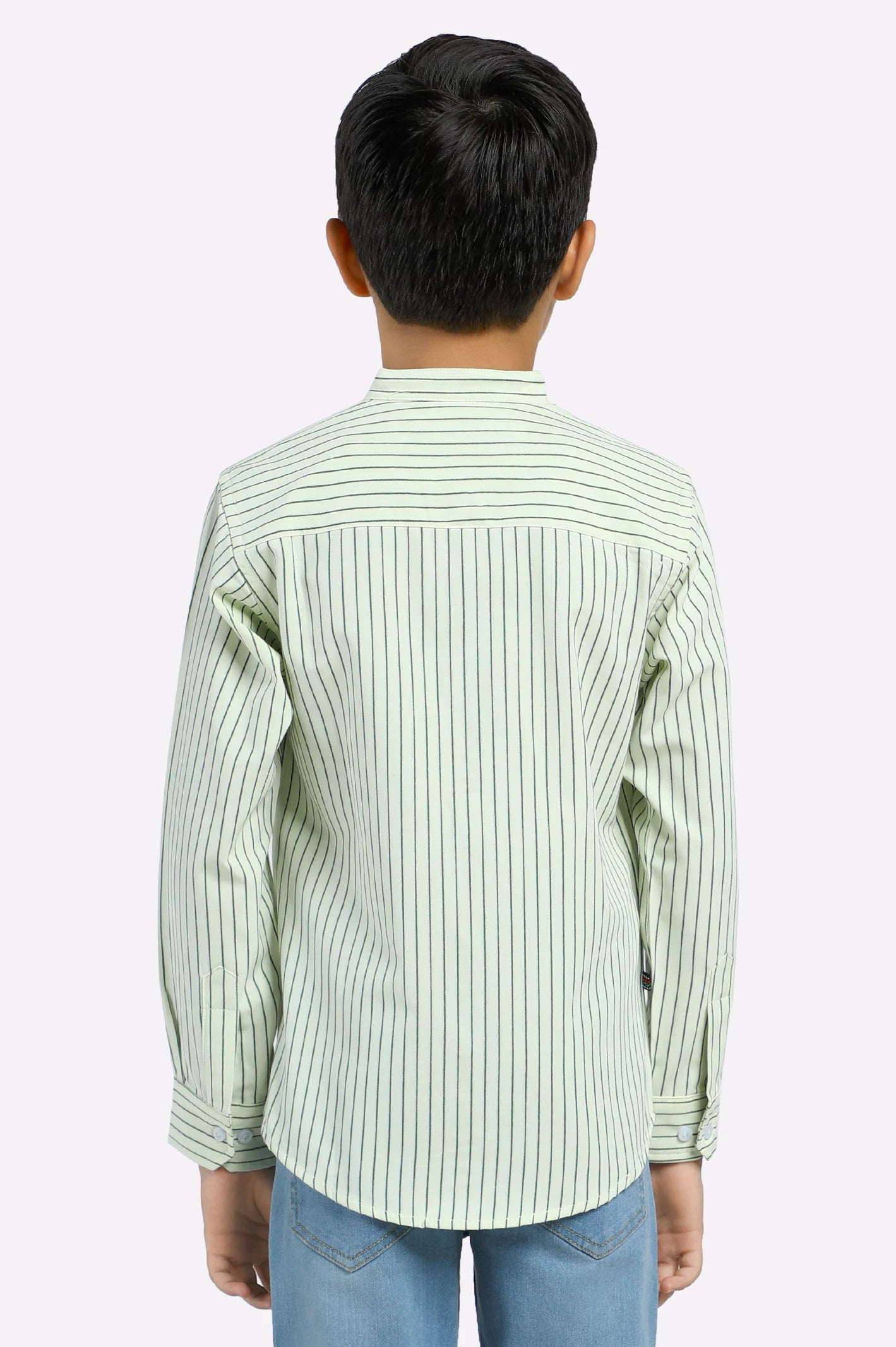 Yellow Stripe Casual Shirt - Image 3