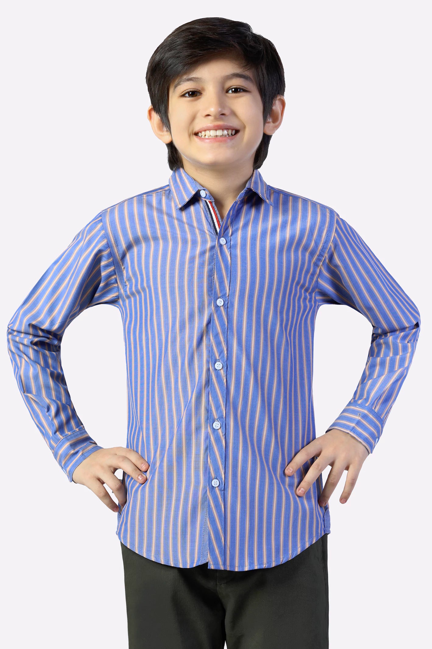 Medium Blue Stripes Casual Shirt