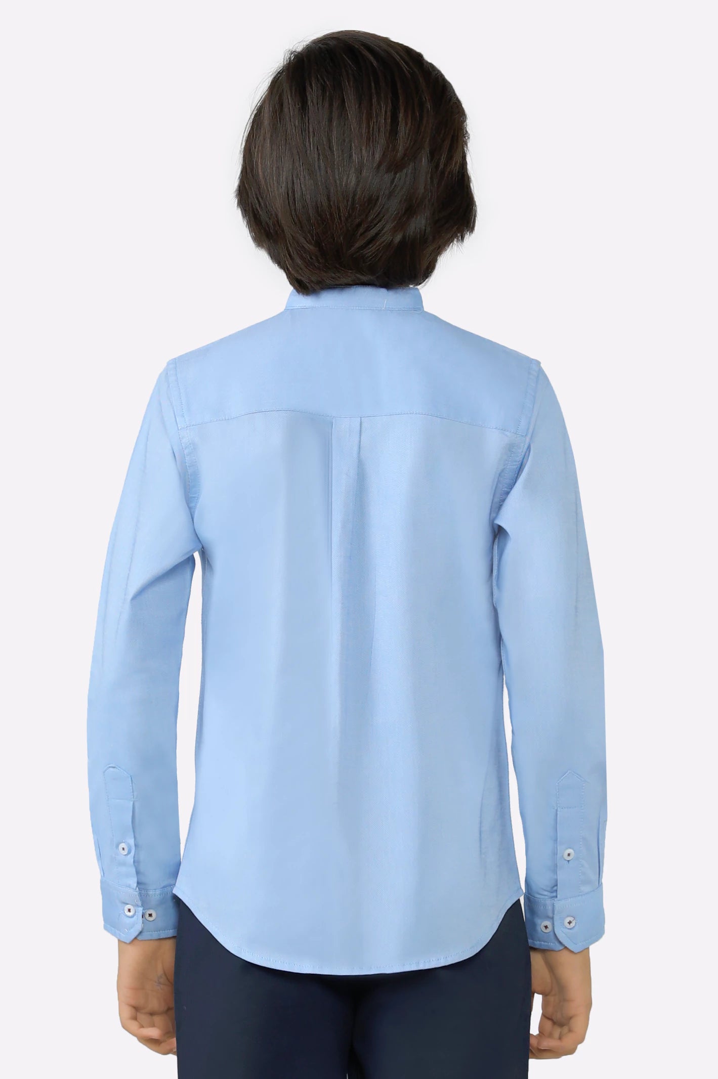 Light Blue Textured Casual Shirt - Image 3
