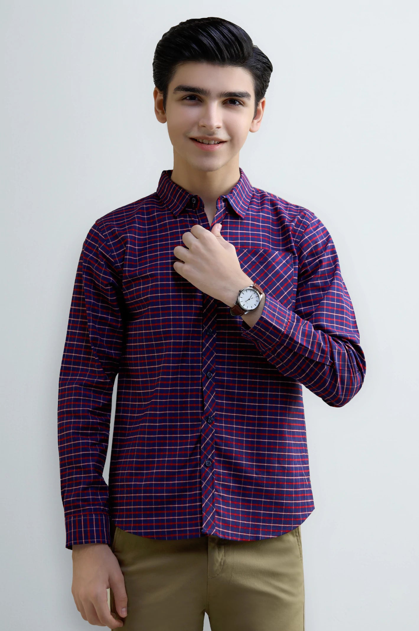 Tattersall Check Boys Casual Shirt