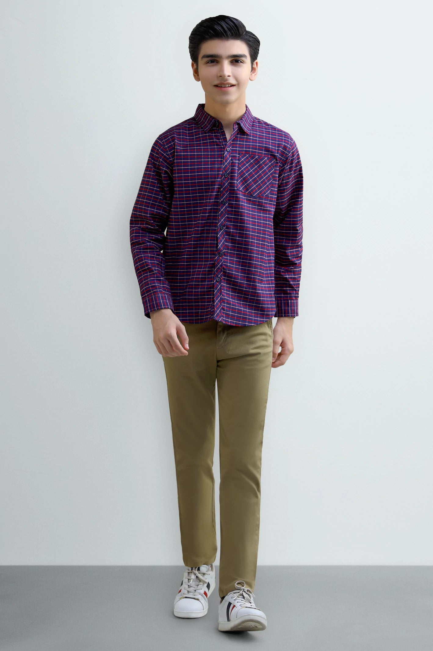 Tattersall Check Boys Casual Shirt - Image 2