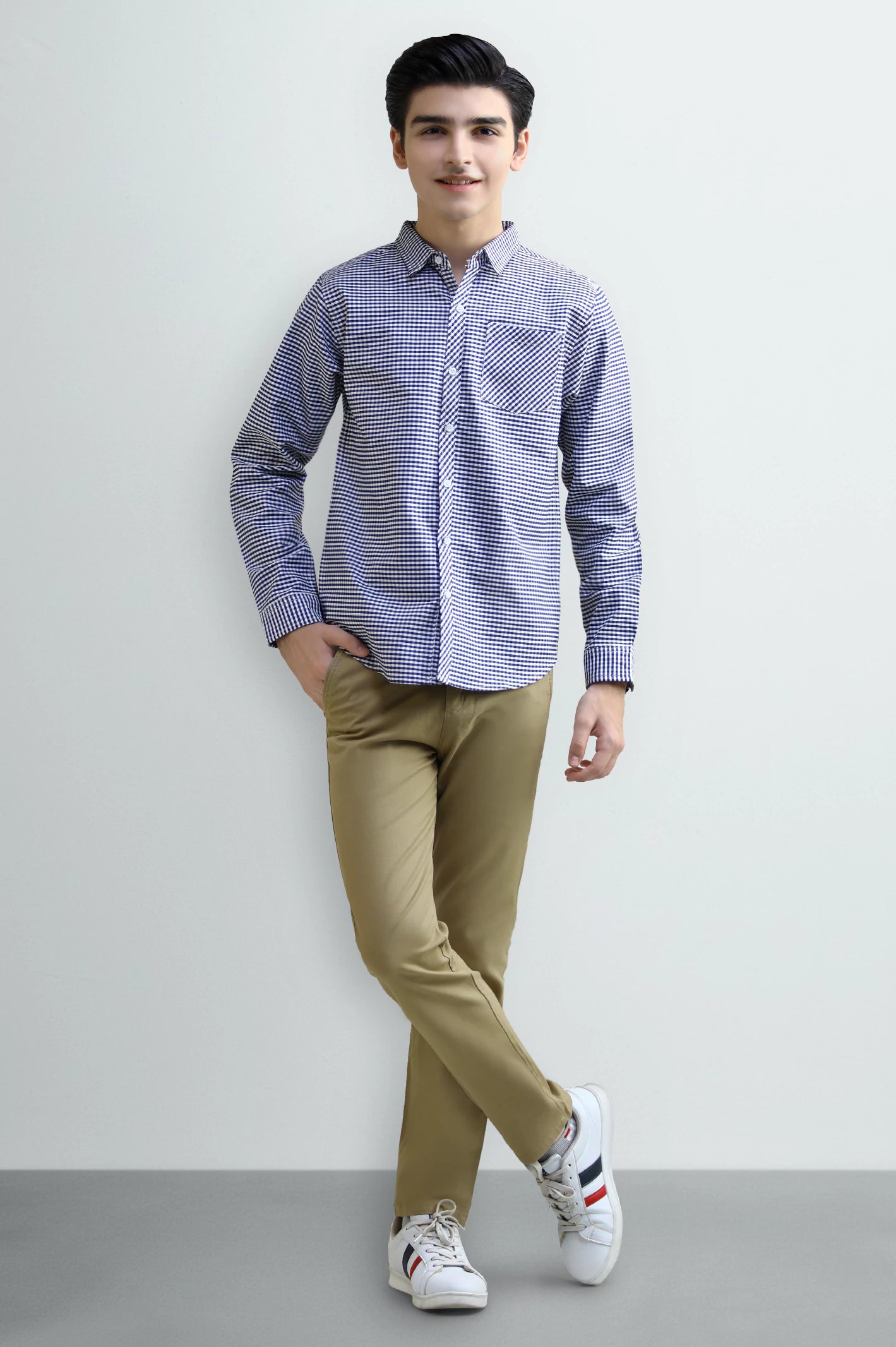 Mini-Check Boys Casual Shirt - Image 2