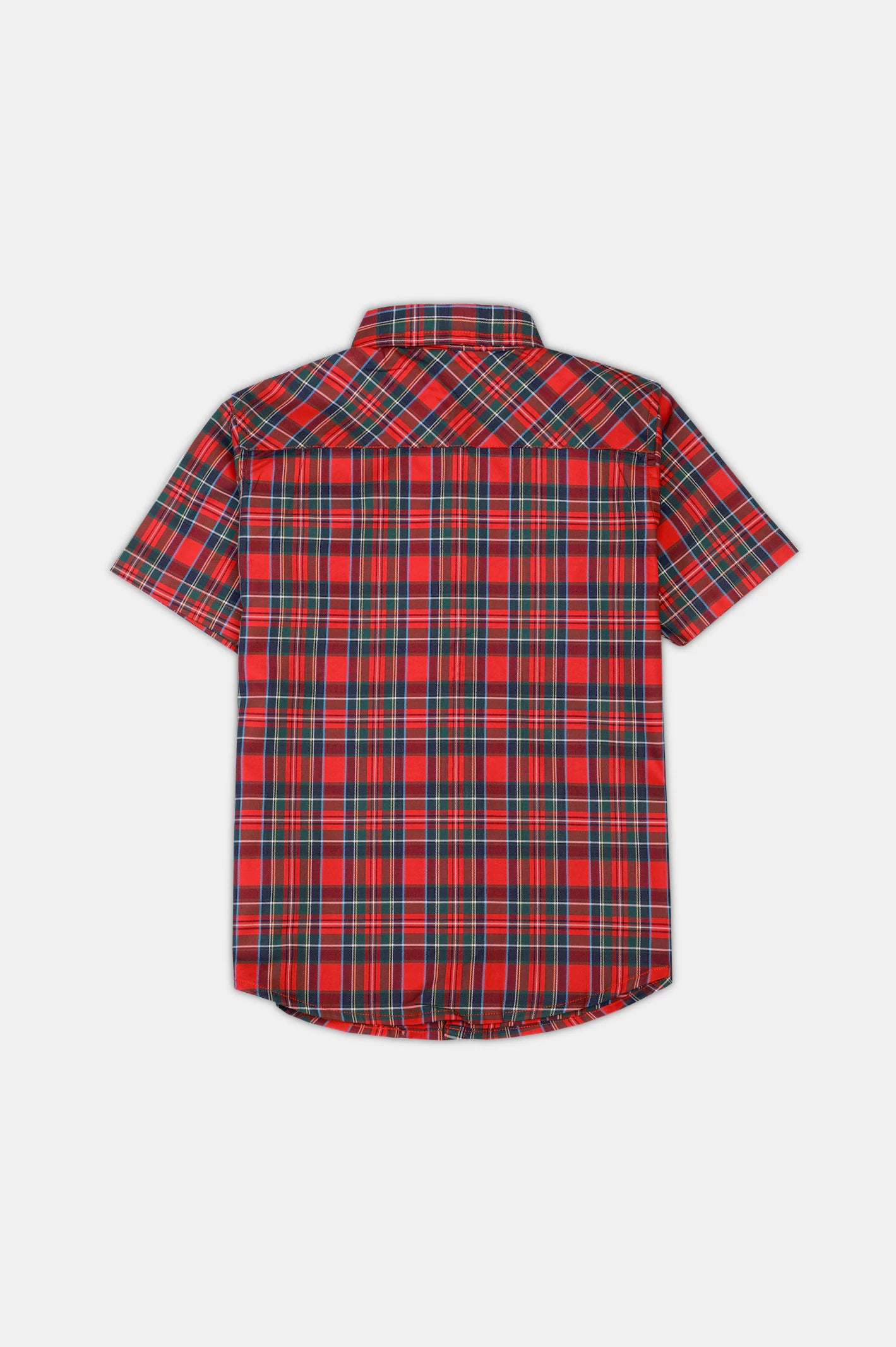 Red Glen Plaid Check Casual Shirt - Image 3