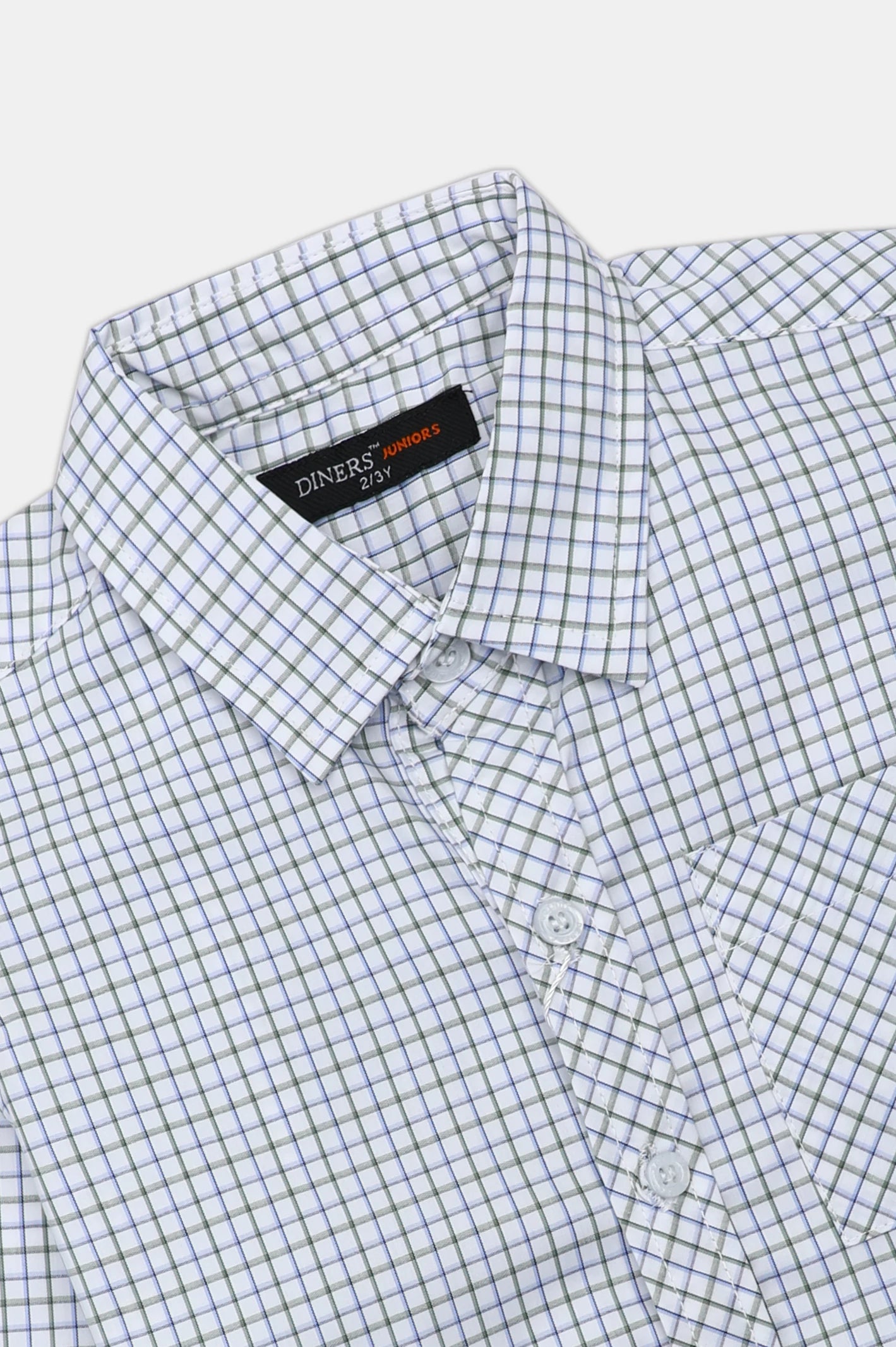 White Check Boys Casual Shirt - Image 2