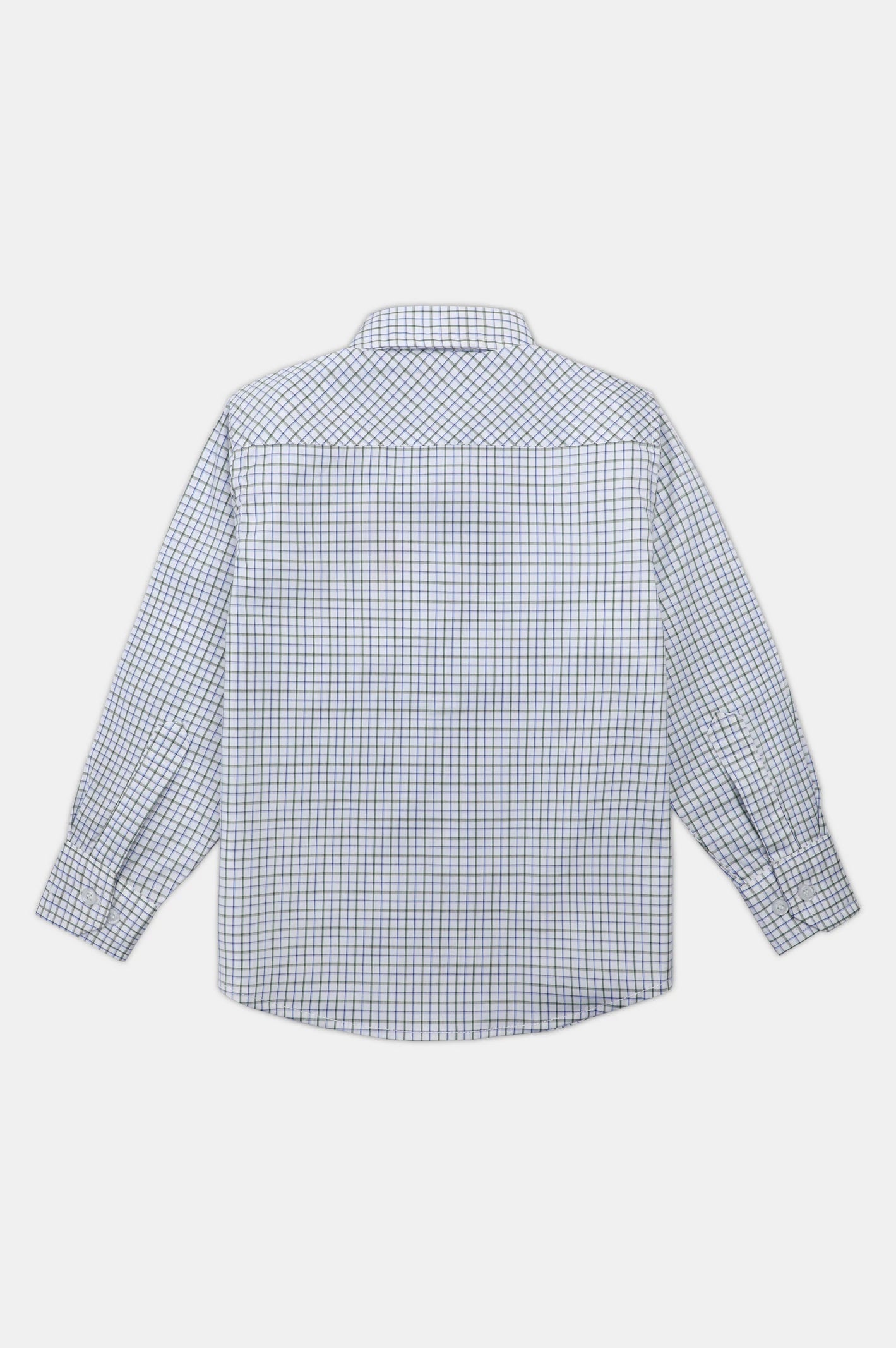 White Check Boys Casual Shirt - Image 3