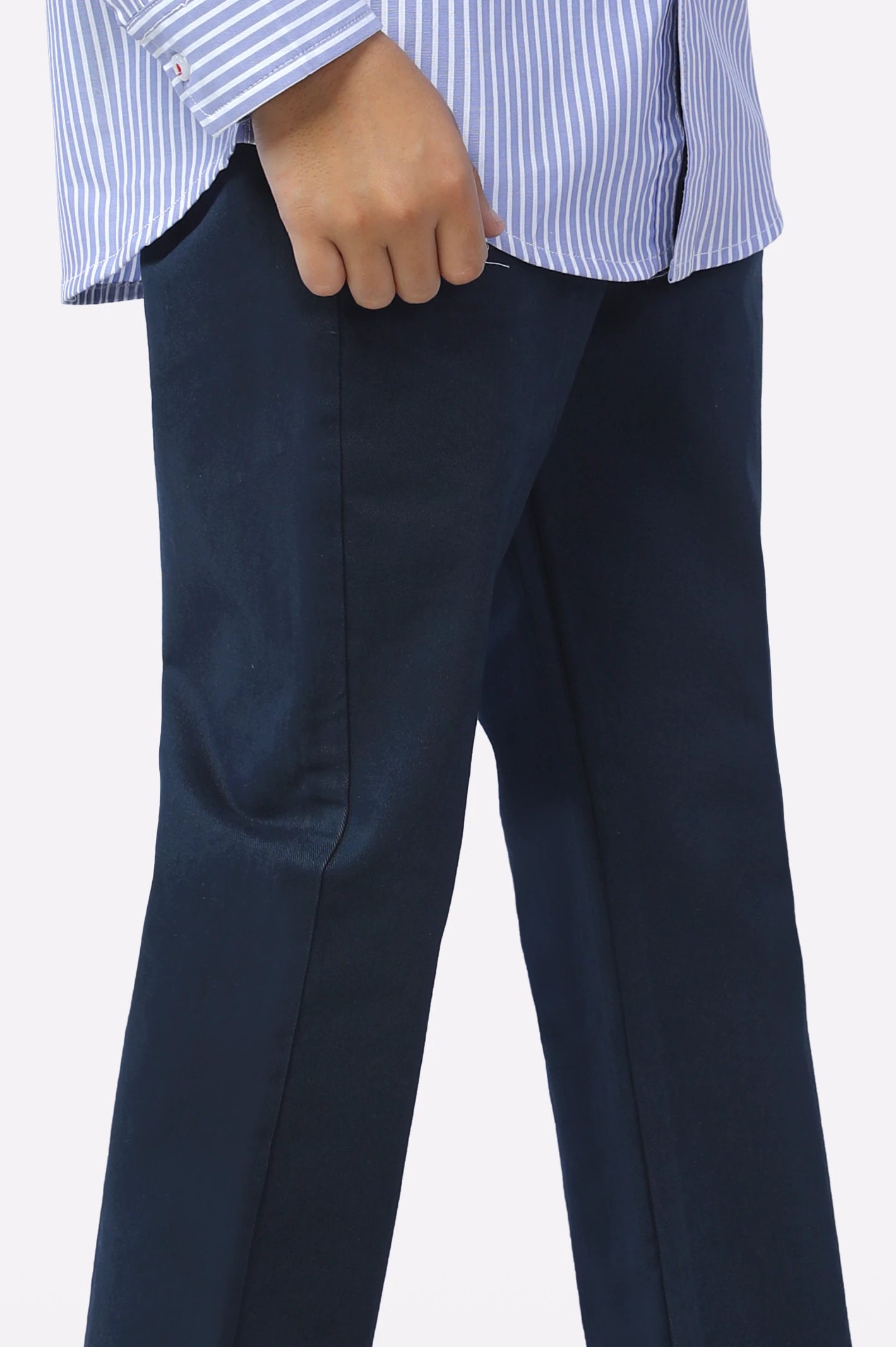 Navy Blue Regular Fit Trouser - Image 2