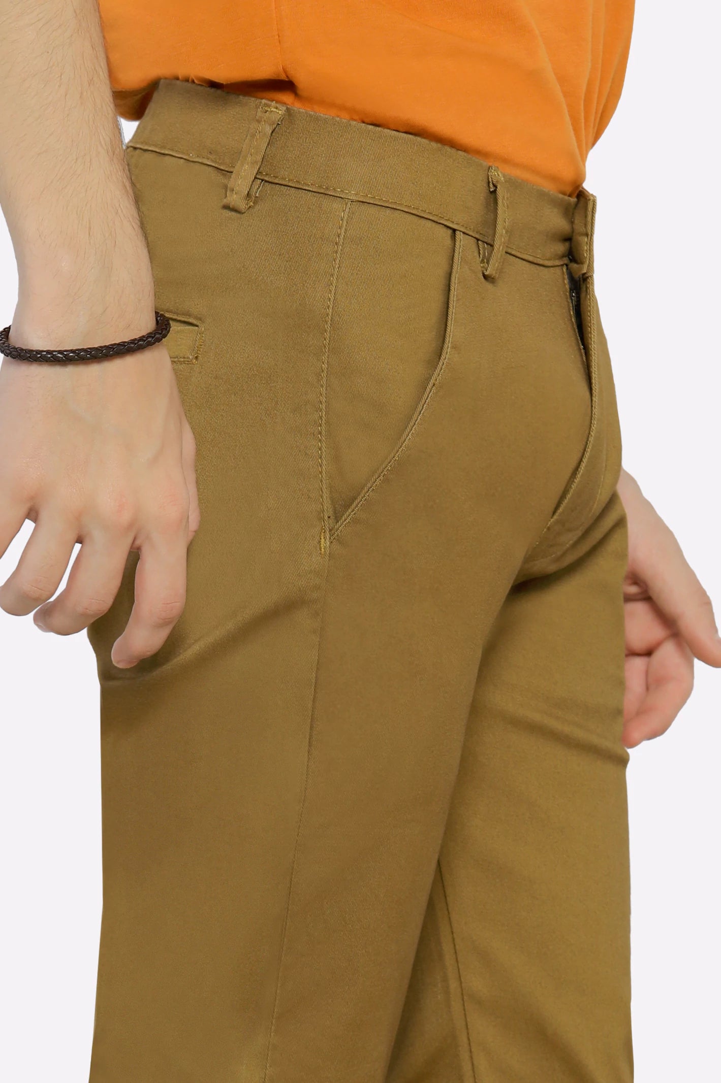 Camel Cotton Chinos For Boys - Image 2