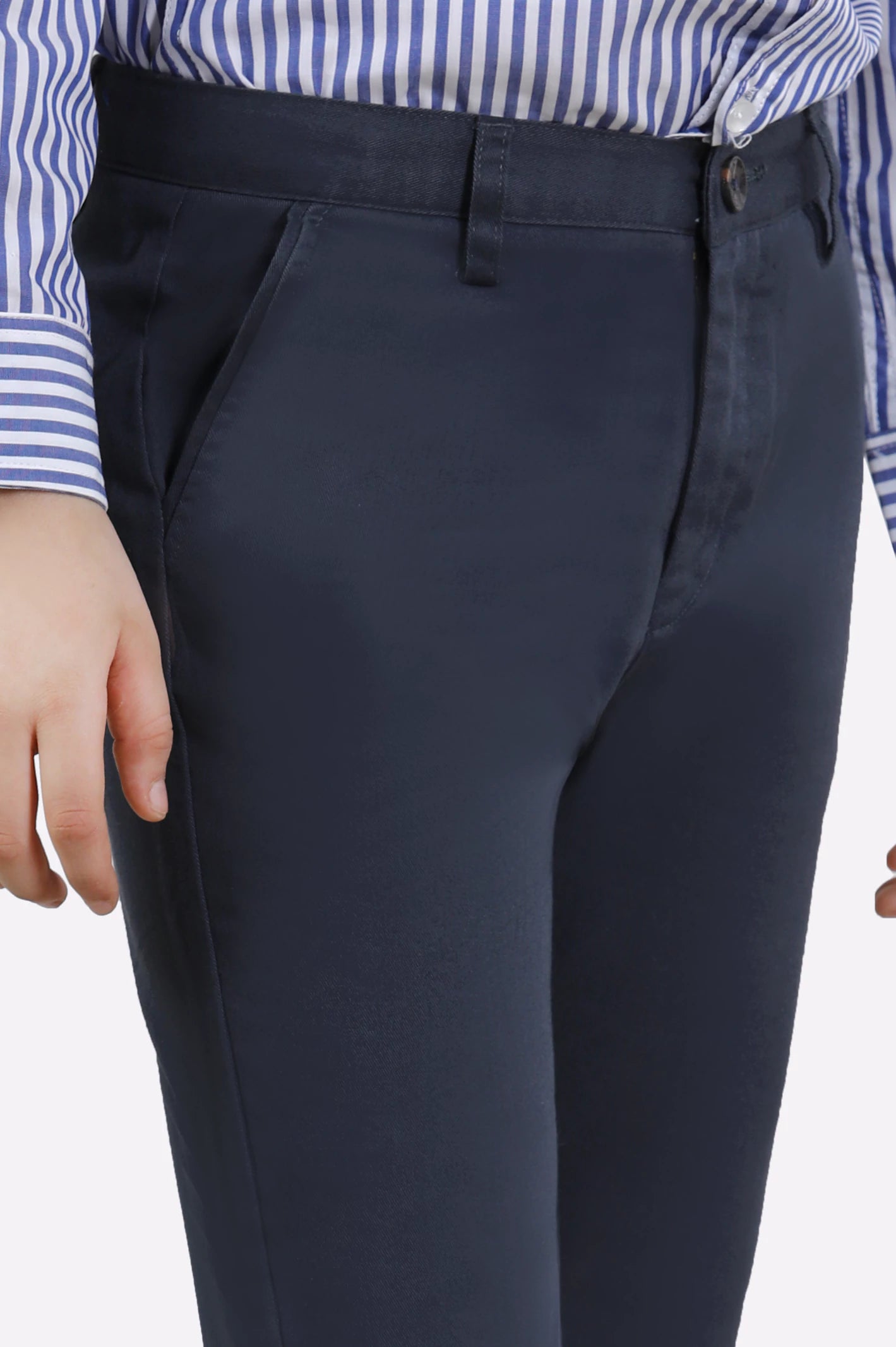 Dark Grey Chinos For Boys - Image 2