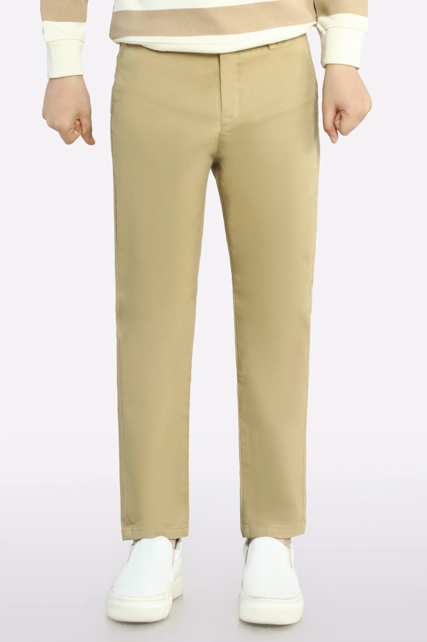 Camel Cotton Chinos For Boys