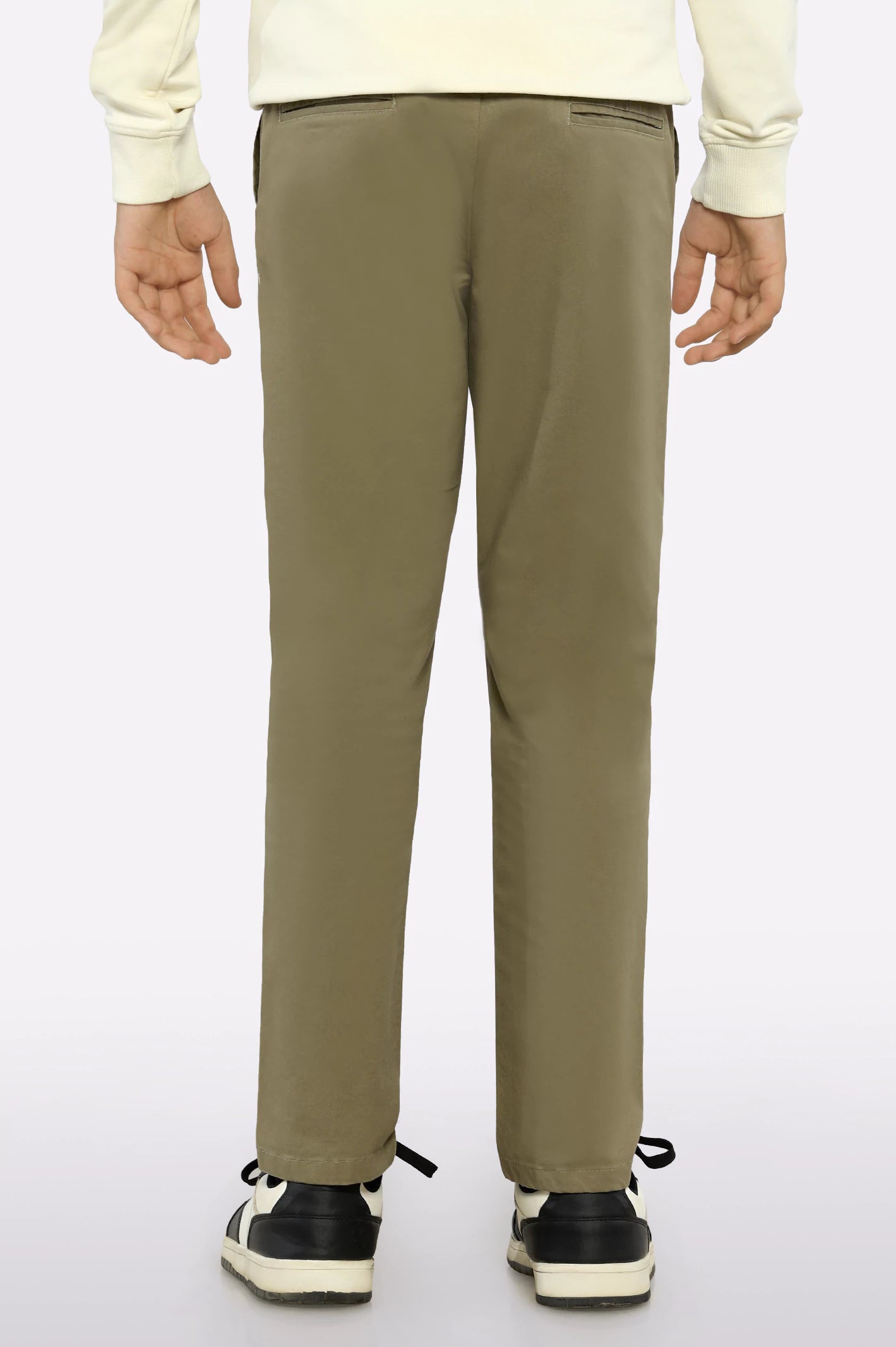 Medium Brown Cotton Chinos For Boys - Image 3