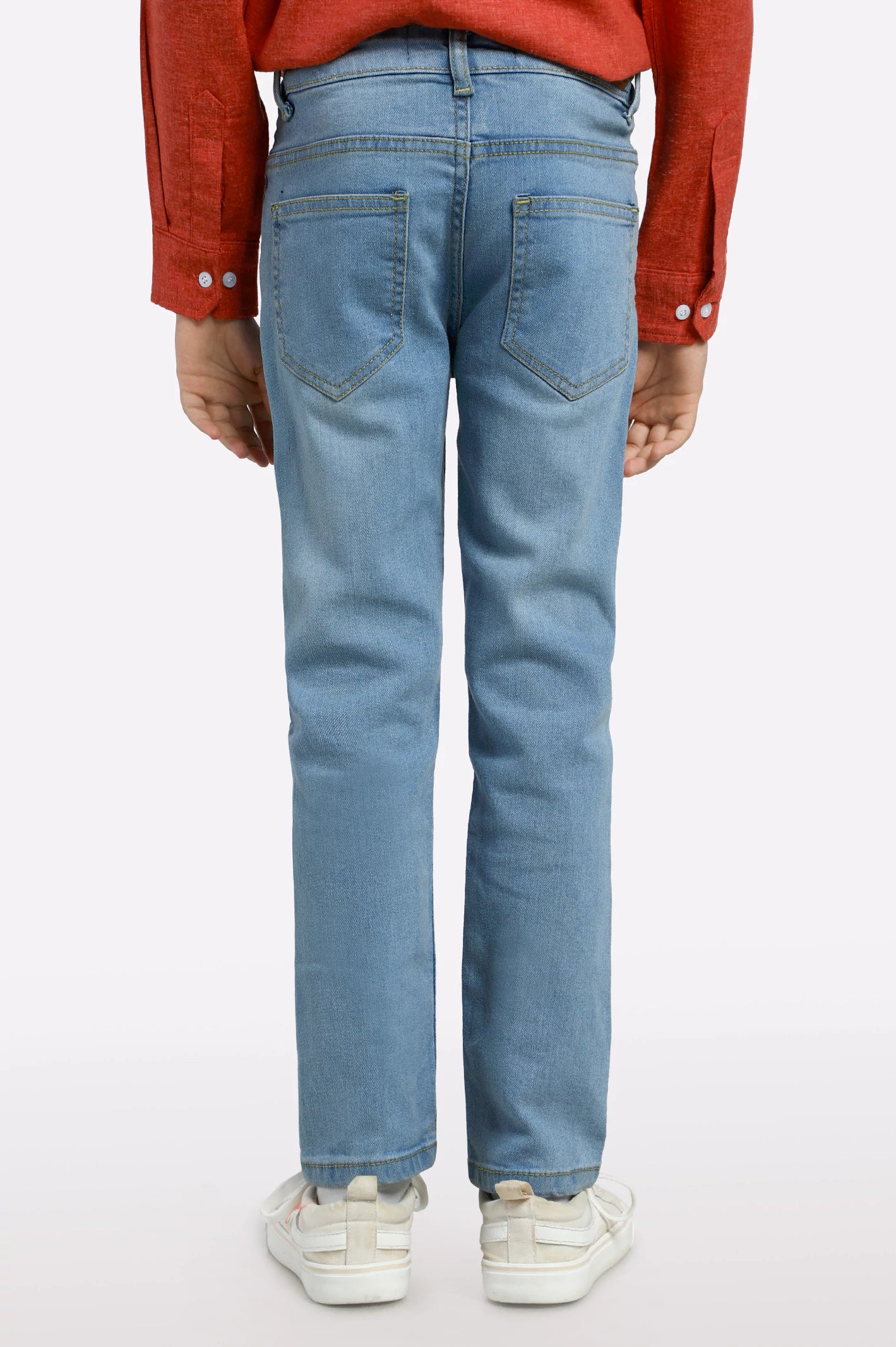 Light Blue Slim Fit Denim Jeans - Image 3