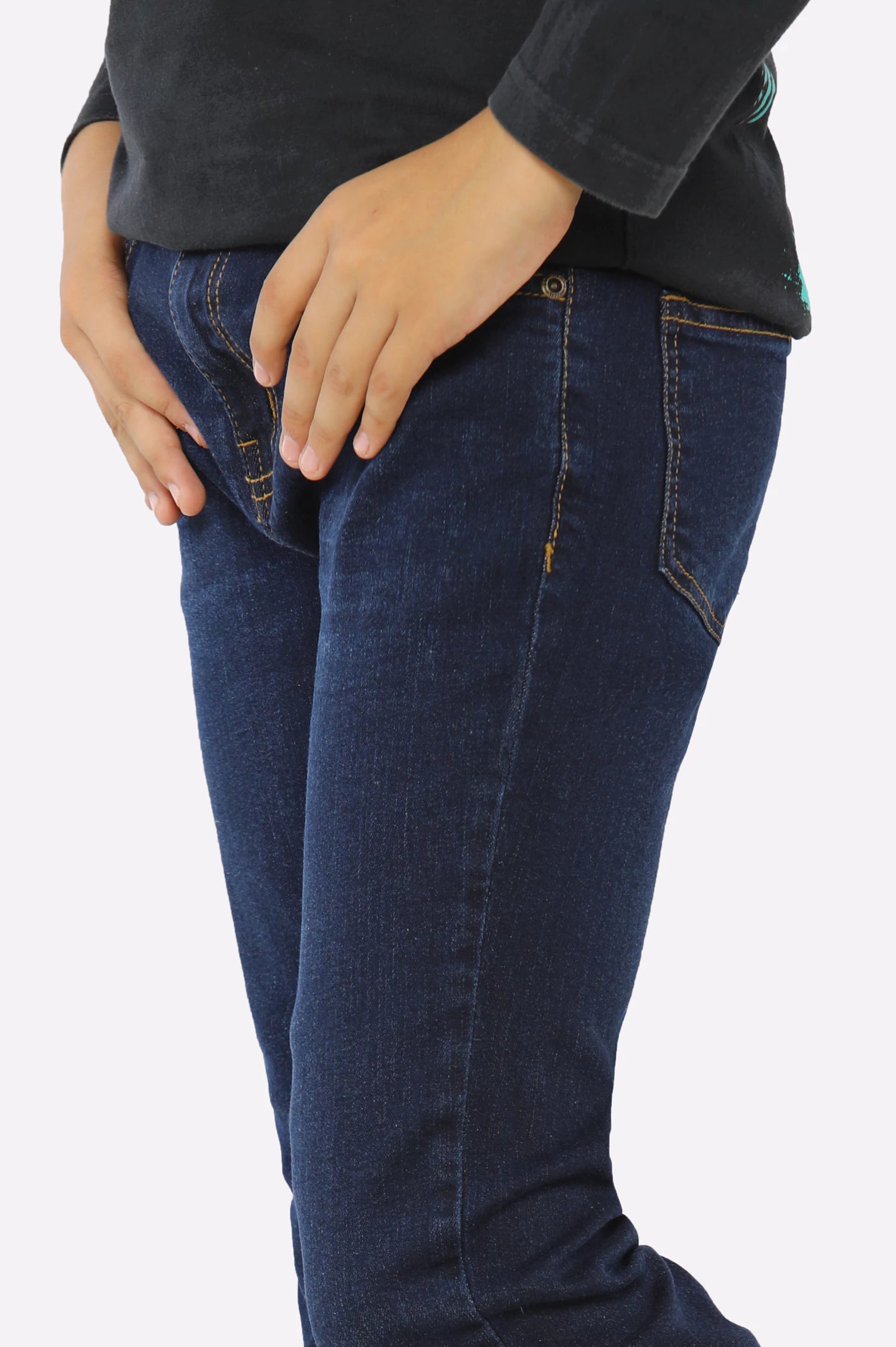 Dark Blue Denim Jeans For Boys - Image 2