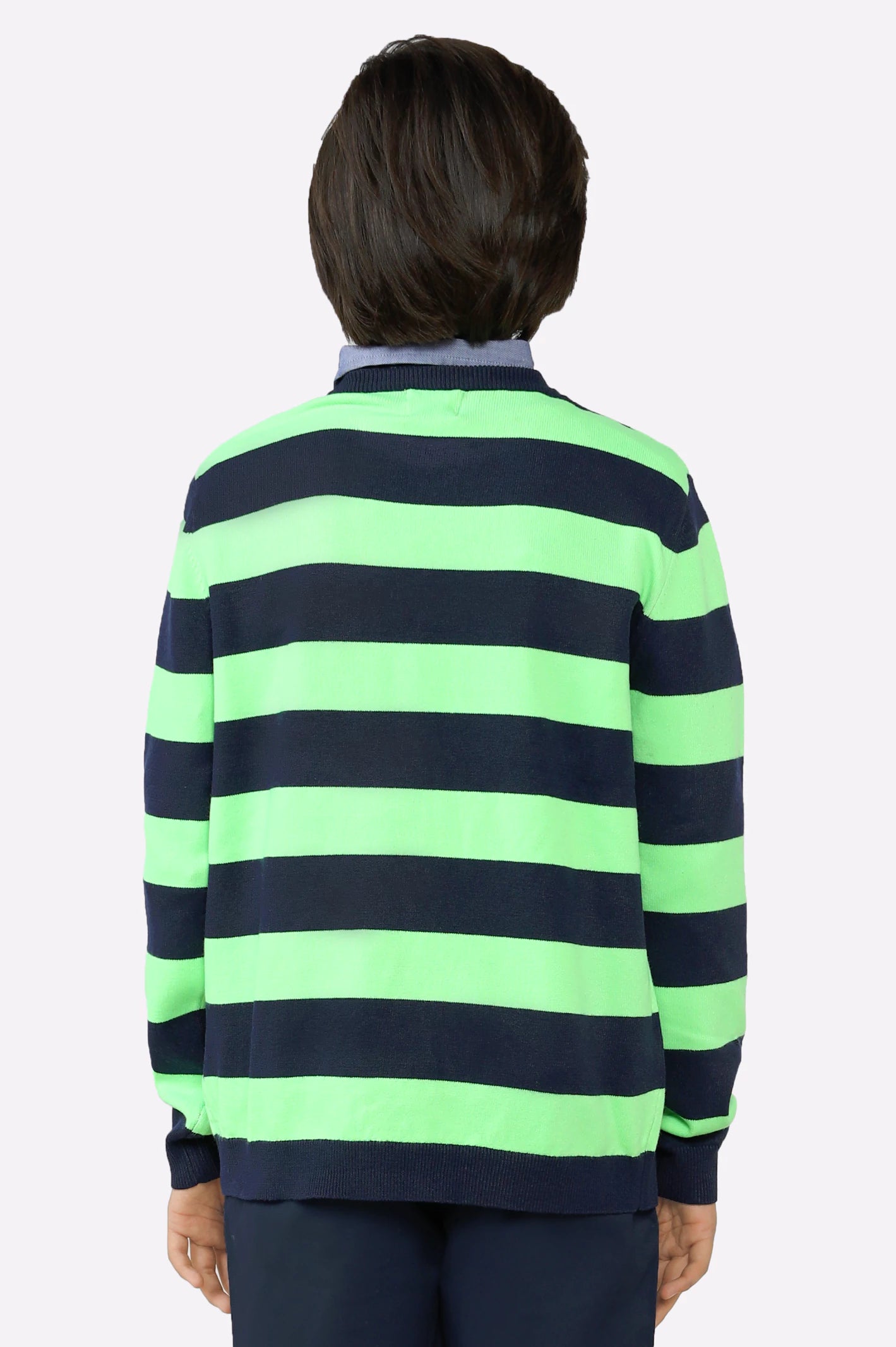 Green Round Neck Boys Sweaters - Image 3