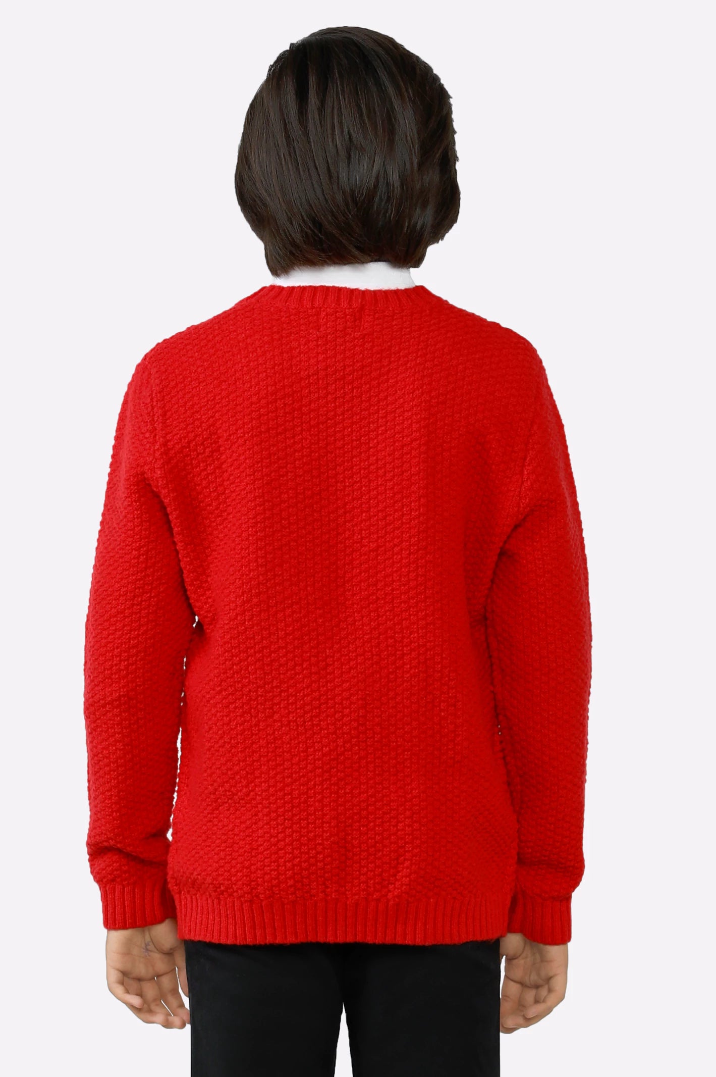 Red Knitted Boys Sweaters - Image 3