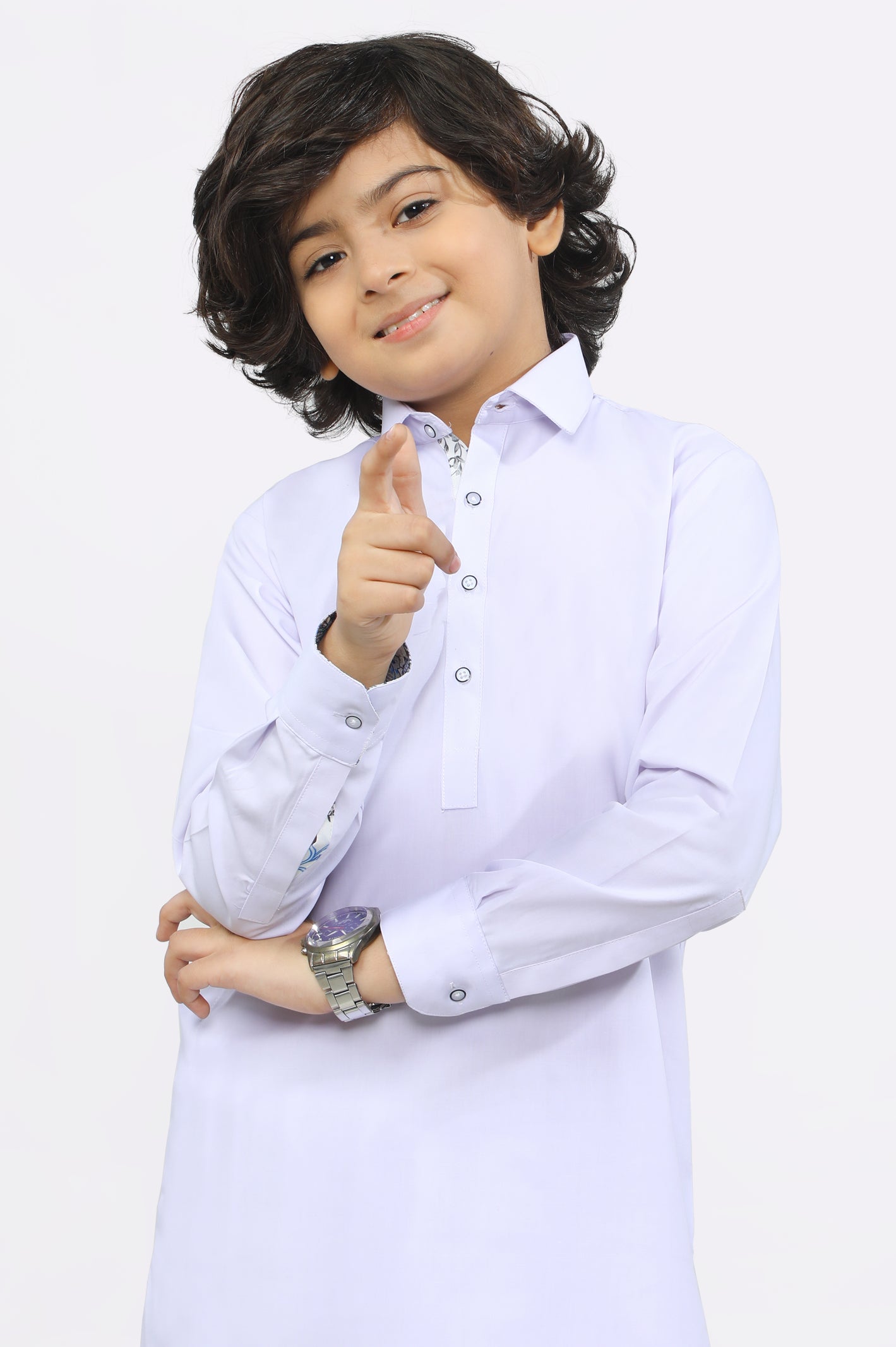 White Boys Shalwar Suit - Image 2