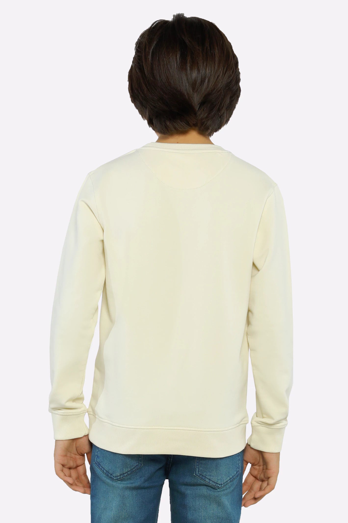 Off White Graphic Printed Boys Sweatshirt - Image 3