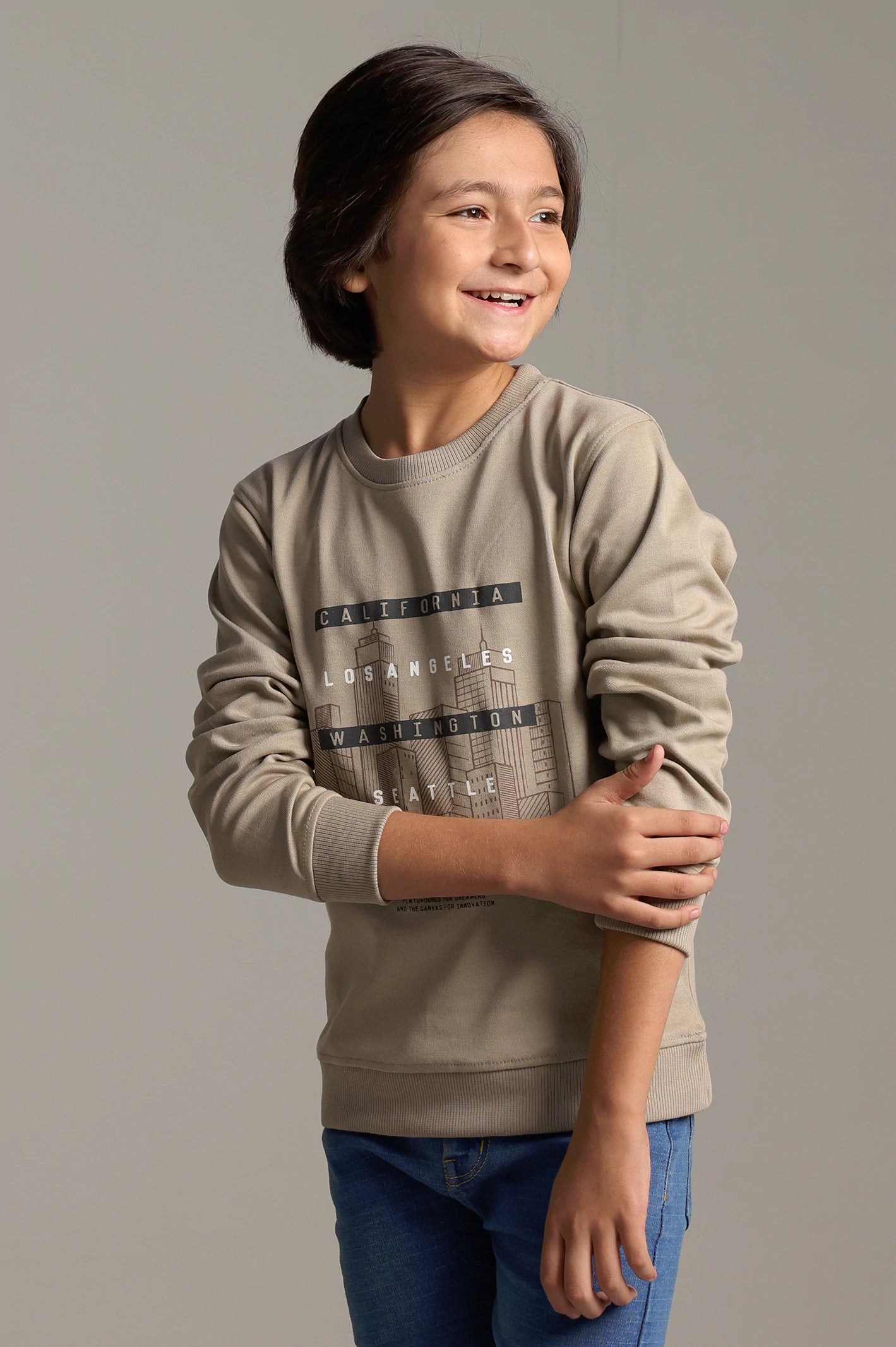 Statement Graphic Print Boys Sweatshirt - Image 3