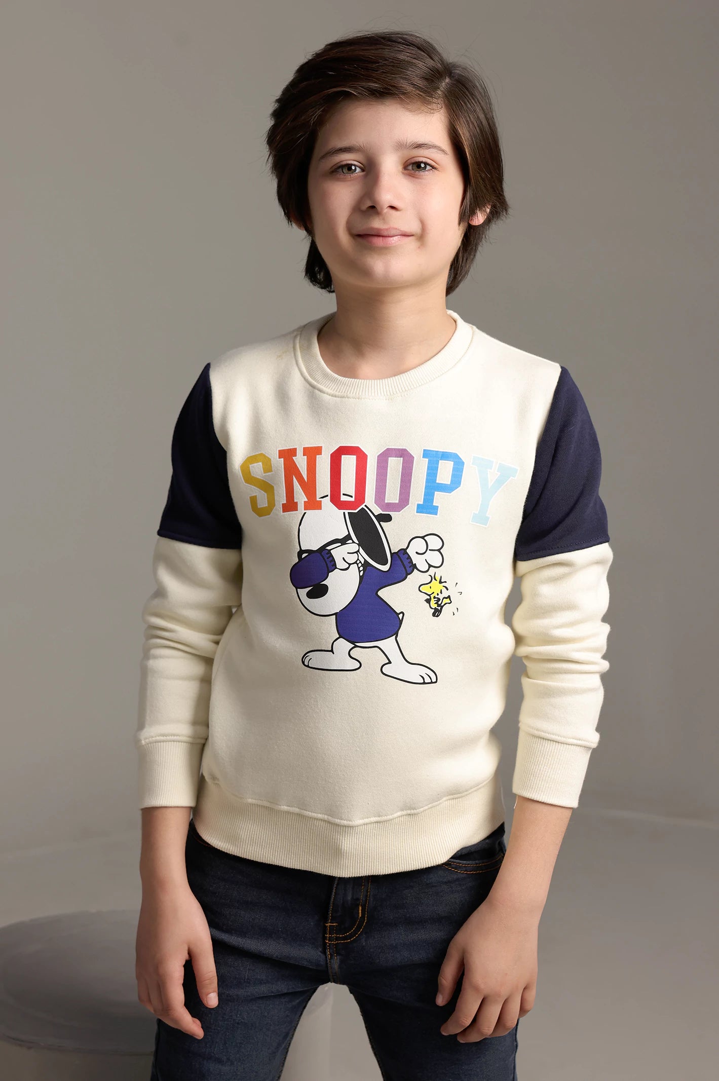 Snoopy Graphic Print Boys Sweatshirt - Image 3