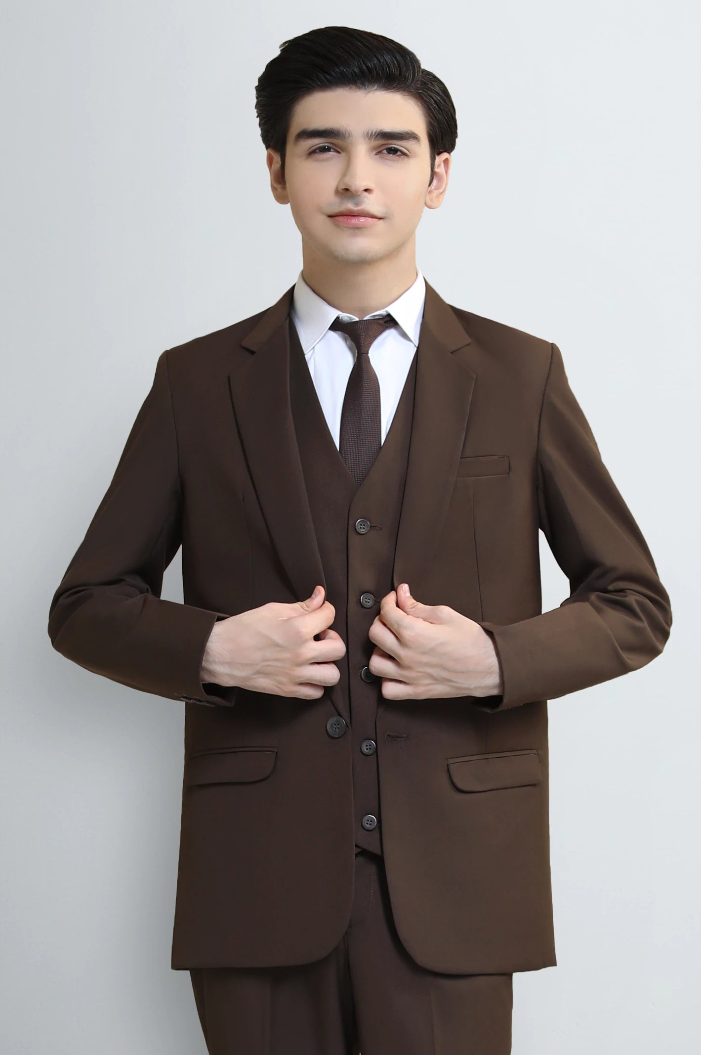 Brown Suiting for Boys - Image 2