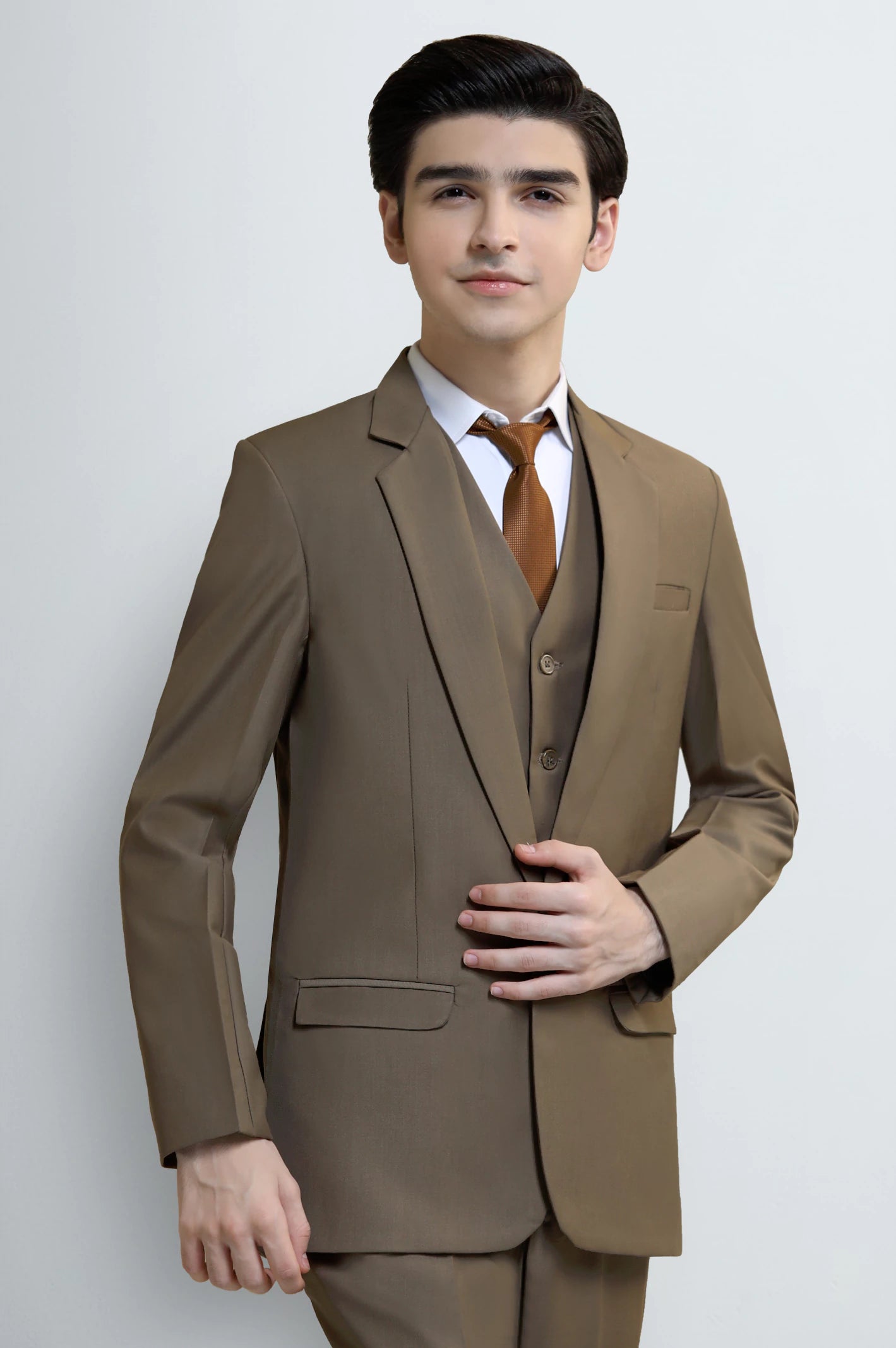 Brown Suiting for Boys - Image 2