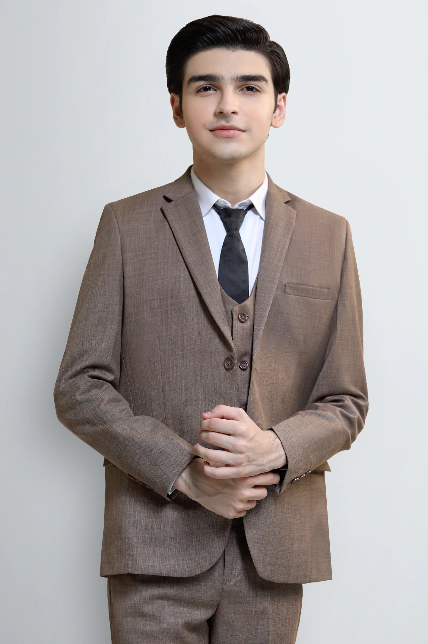 Light Brown Suiting for Boys - Image 2