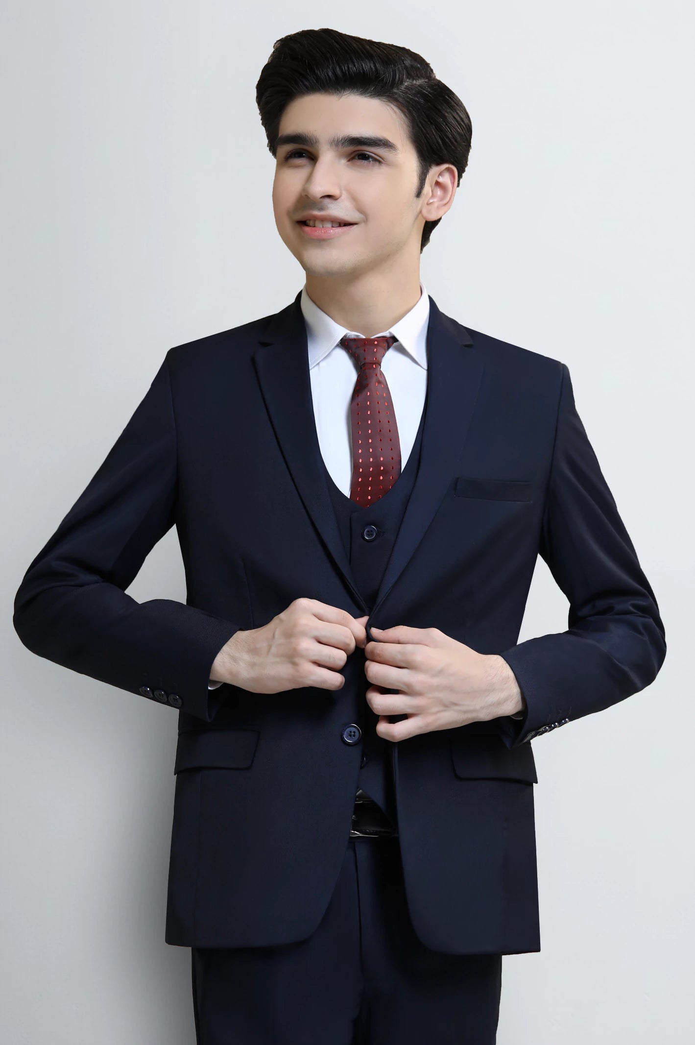 Navy Blue Suiting for Boys - Image 2