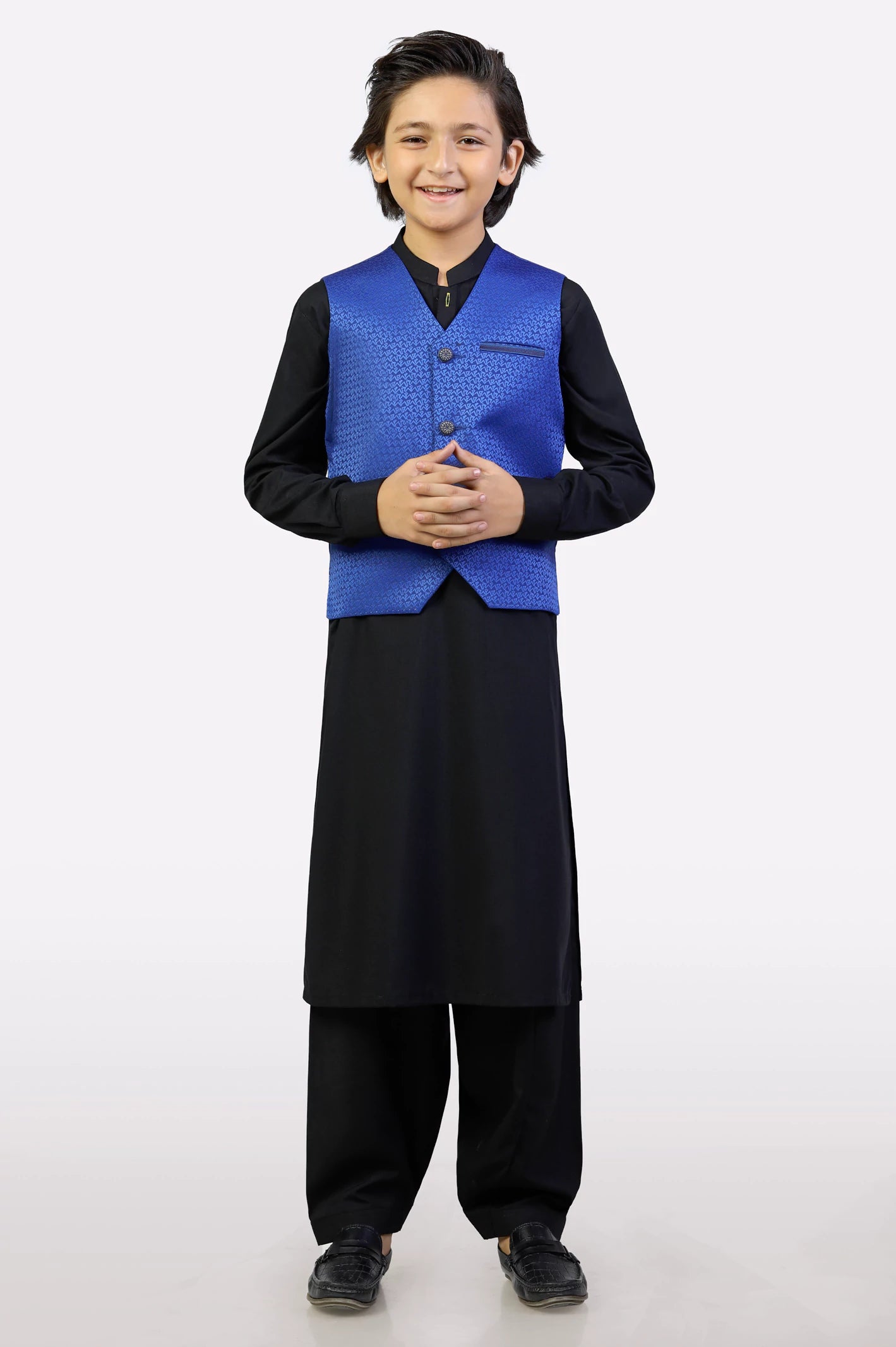 Boys Royal Blue Waistcoat - Image 2