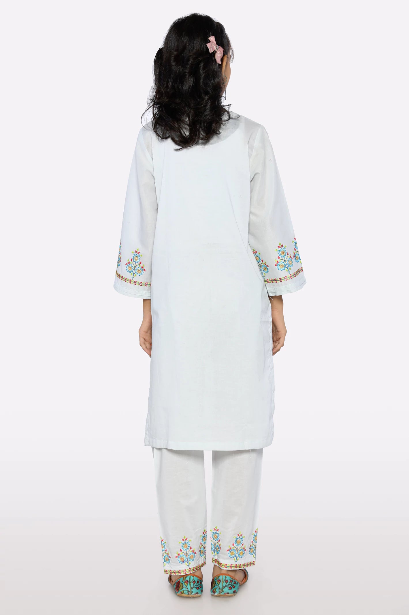Blue Embroidered Girls 2PC - Image 3