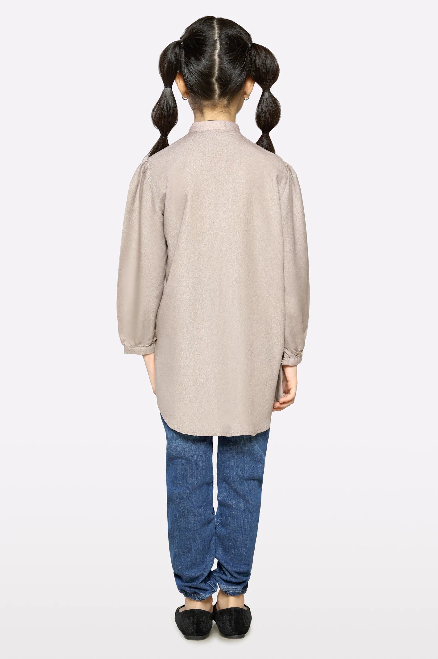 Fawn Printed Girls Kurti - Image 3