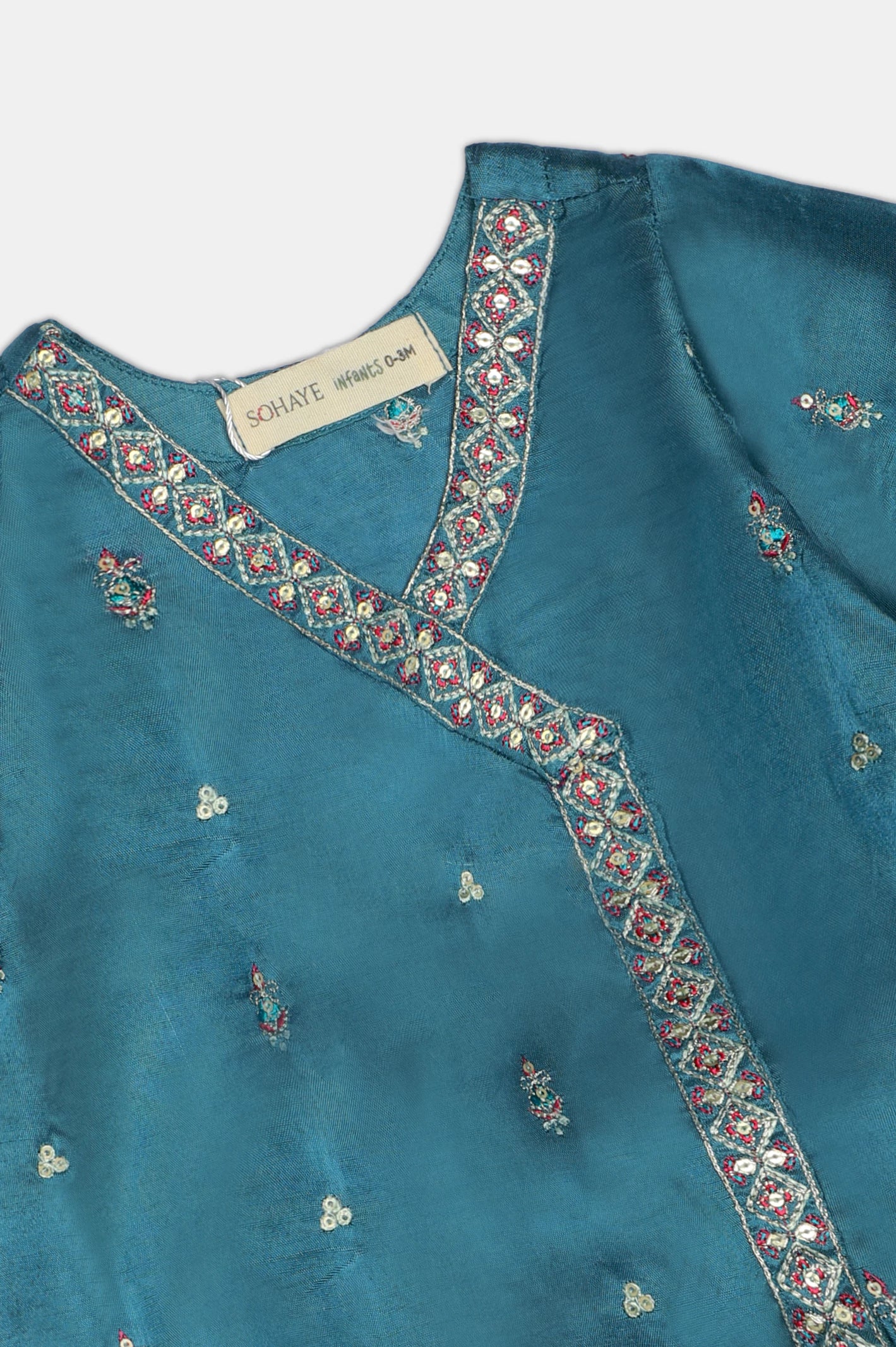 Blue Embroidered Infant 2PC - Image 2