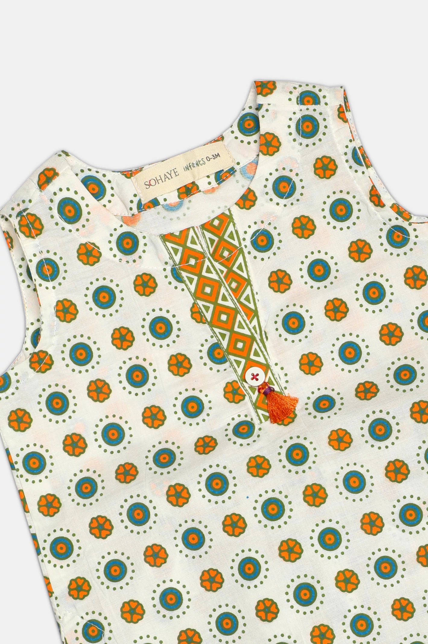 White Printed Infant 2PC - Image 2