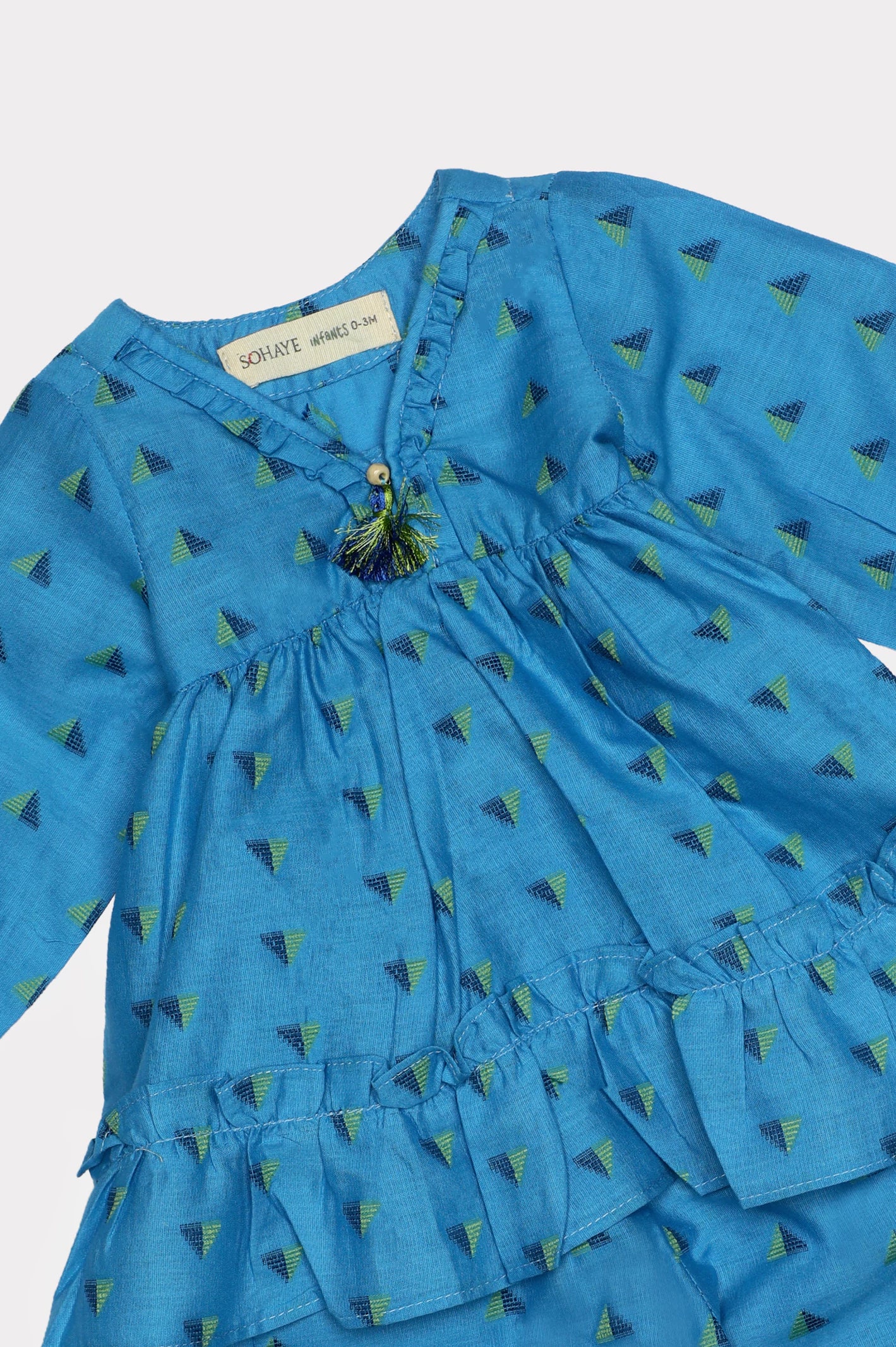 Cyan Blue Stylised Infant 2PC - Image 2