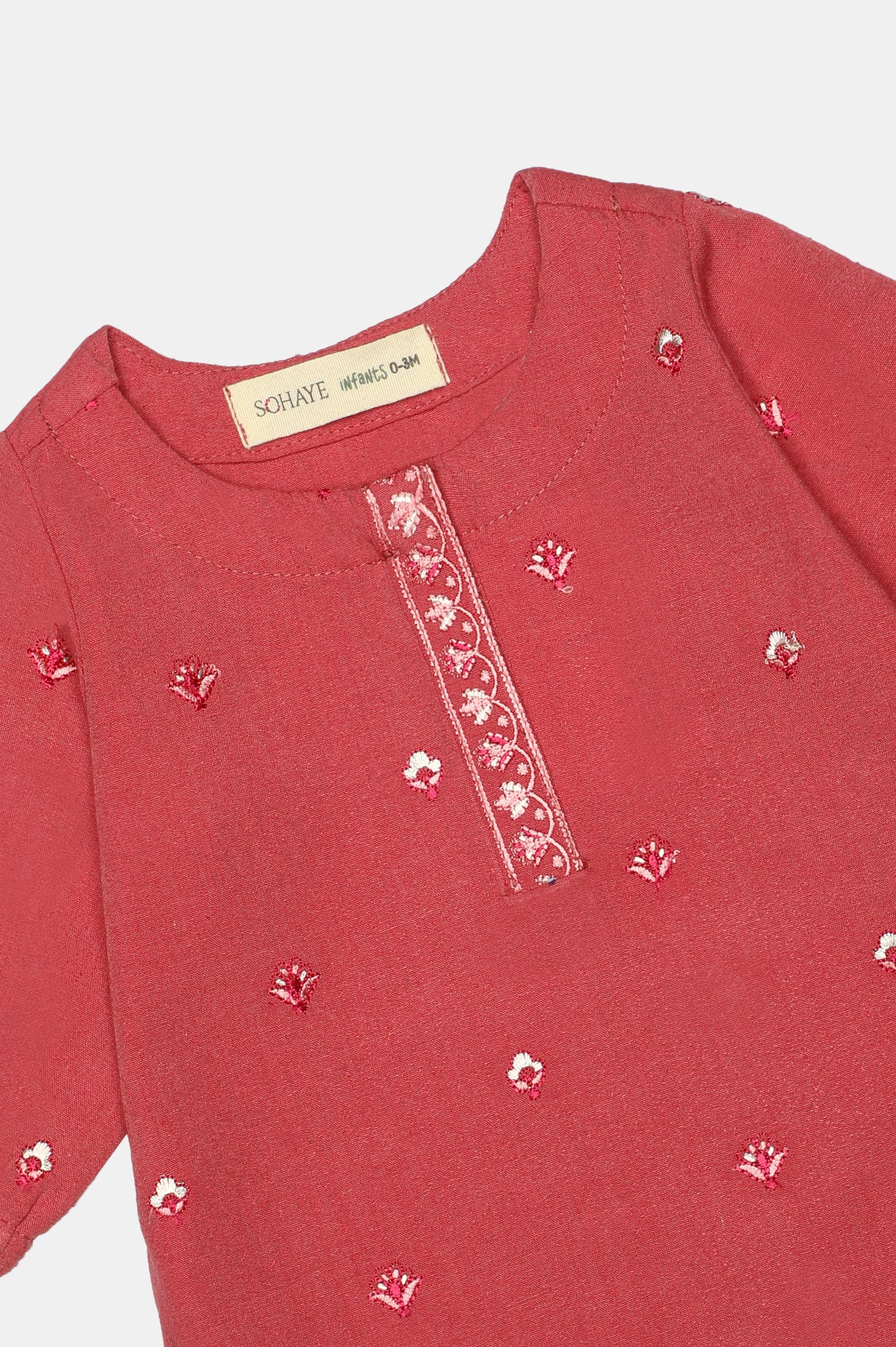 Pink Embroidered Infant 2PC - Image 2