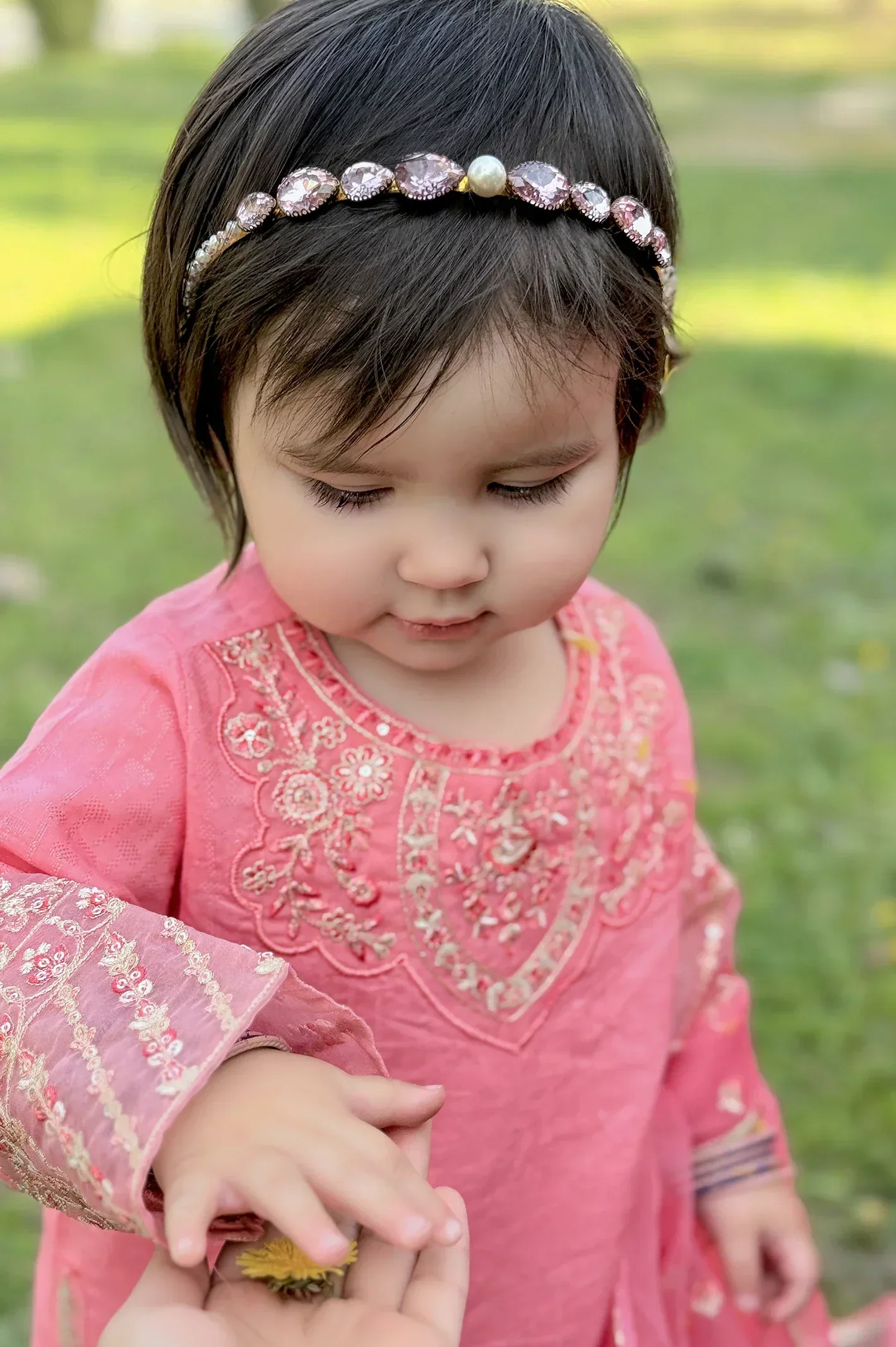 Embroidered Jacquard Coral Girls 3PC - Image 12