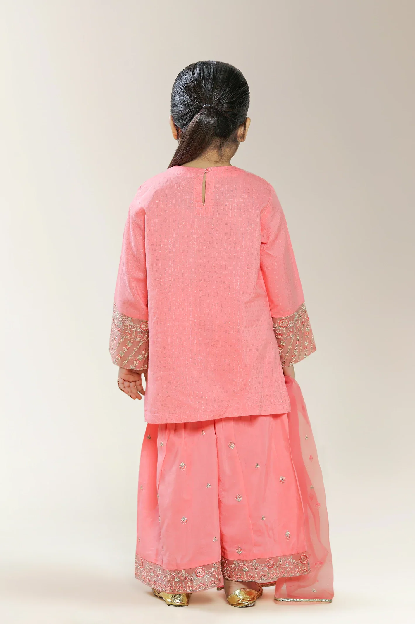 Embroidered Jacquard Coral Girls 3PC - Image 21