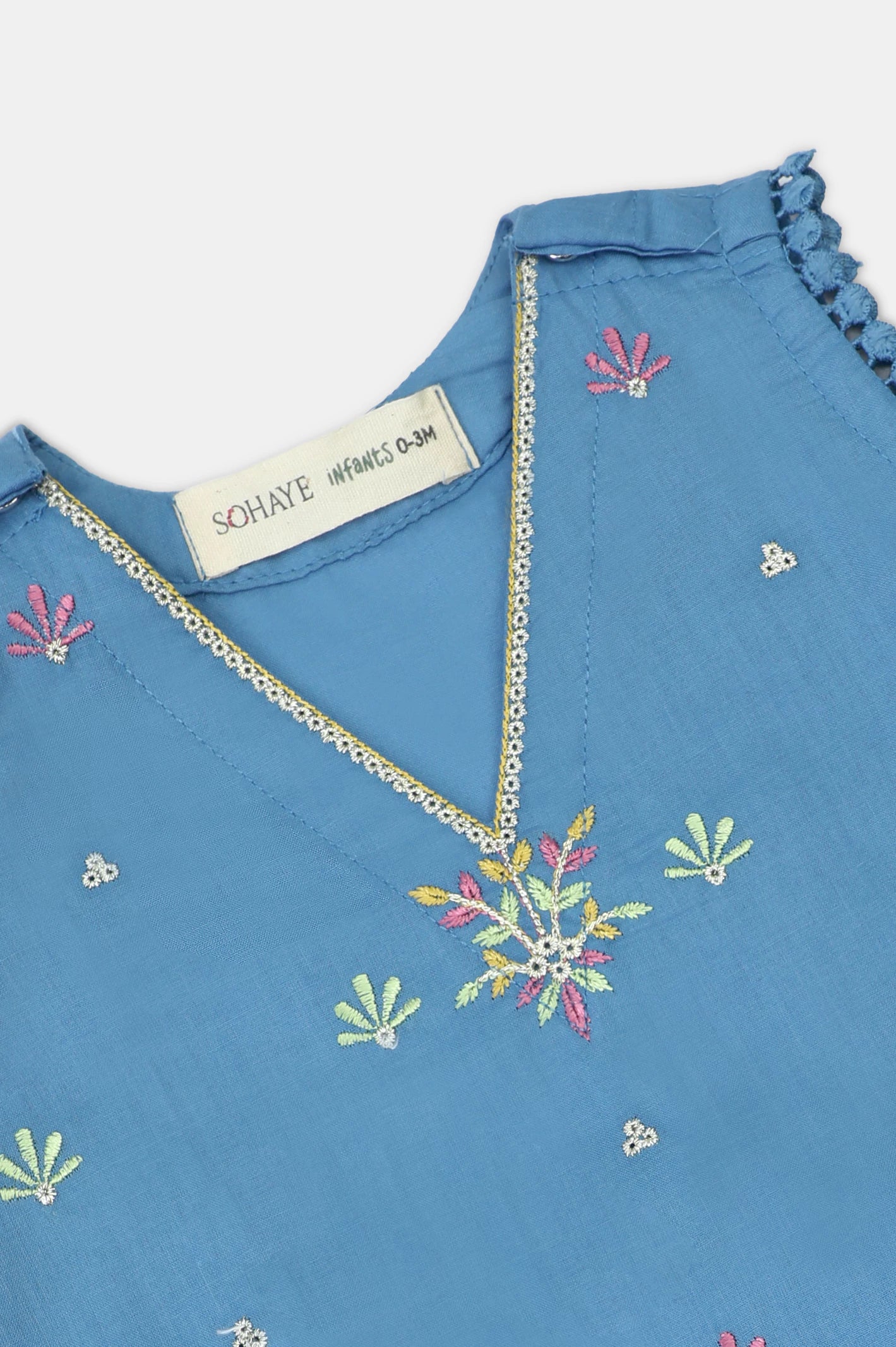Embroidered Blue Infant 2PC - Image 2