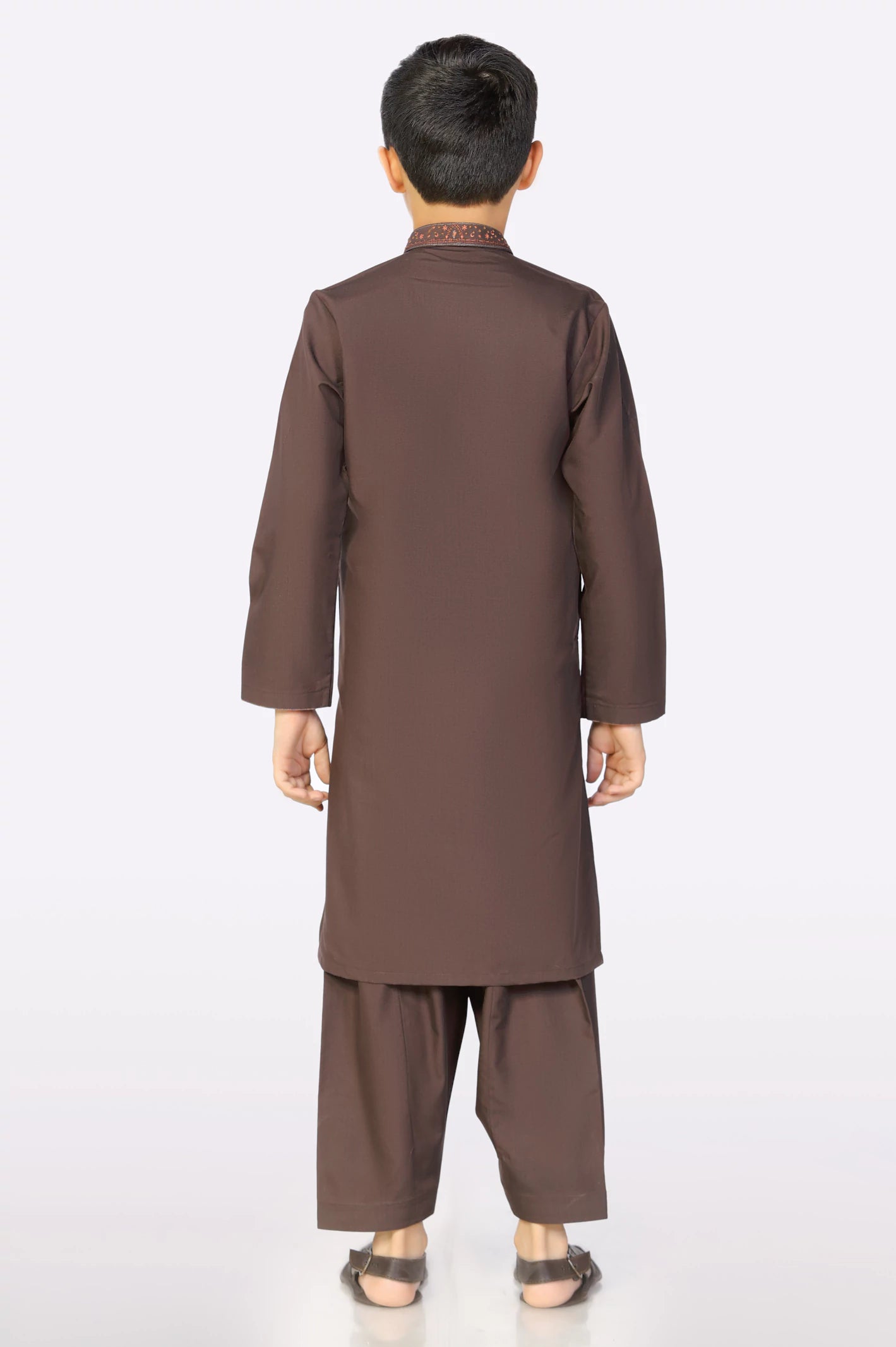Brown Boys Kurta Shalwar - Image 3