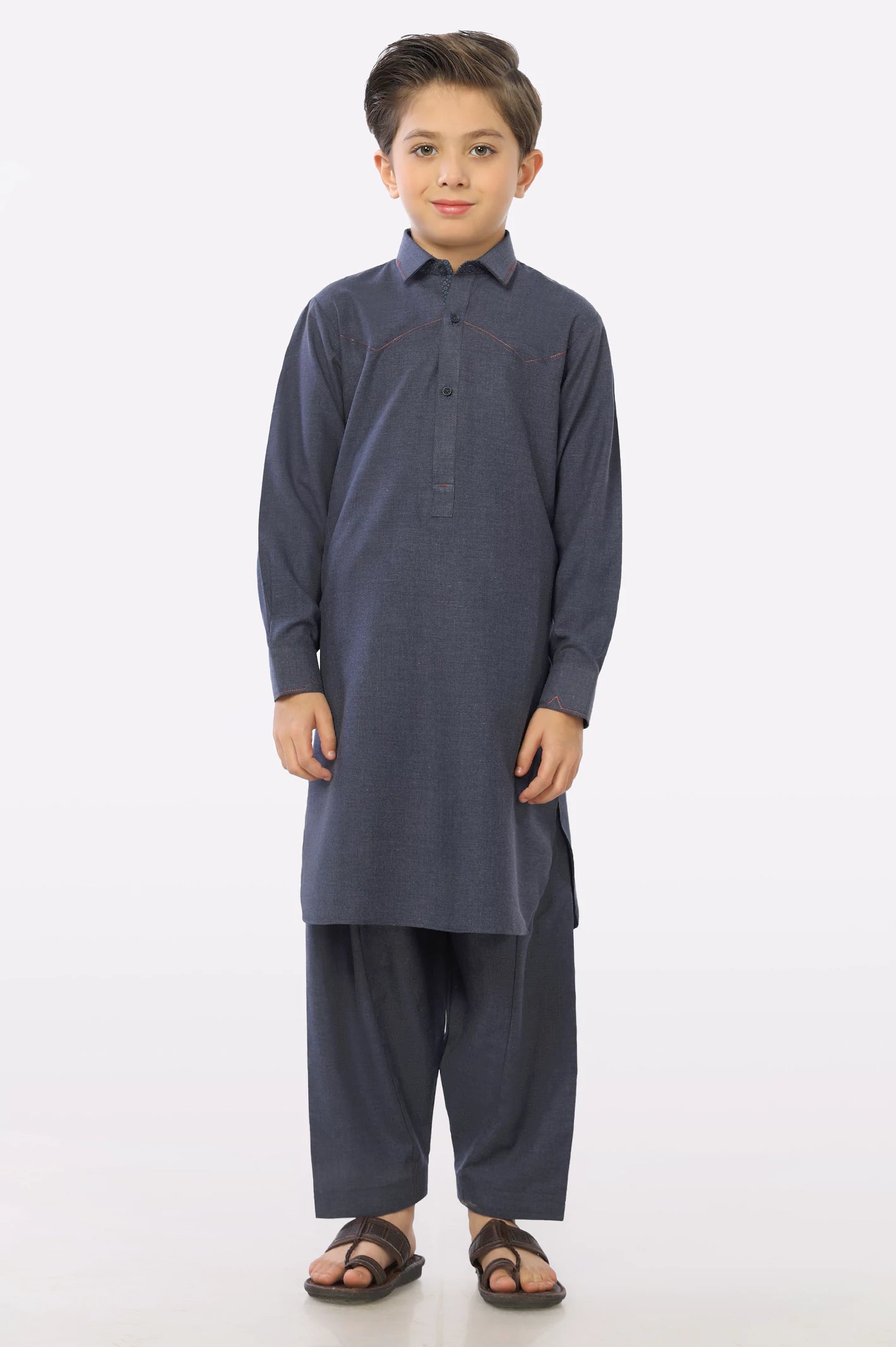 Dark Grey Boys Shalwar Suit