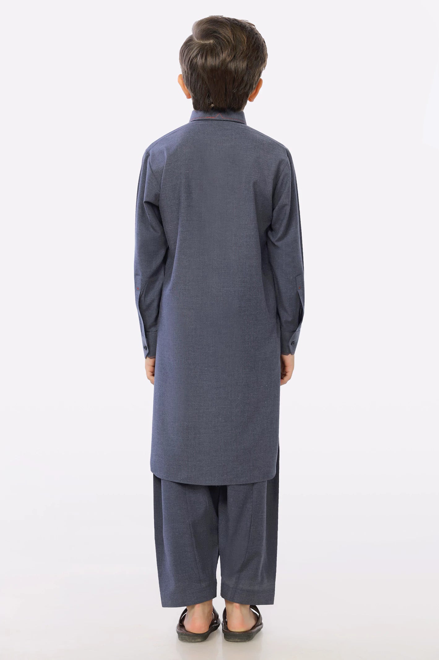 Dark Grey Boys Shalwar Suit - Image 4