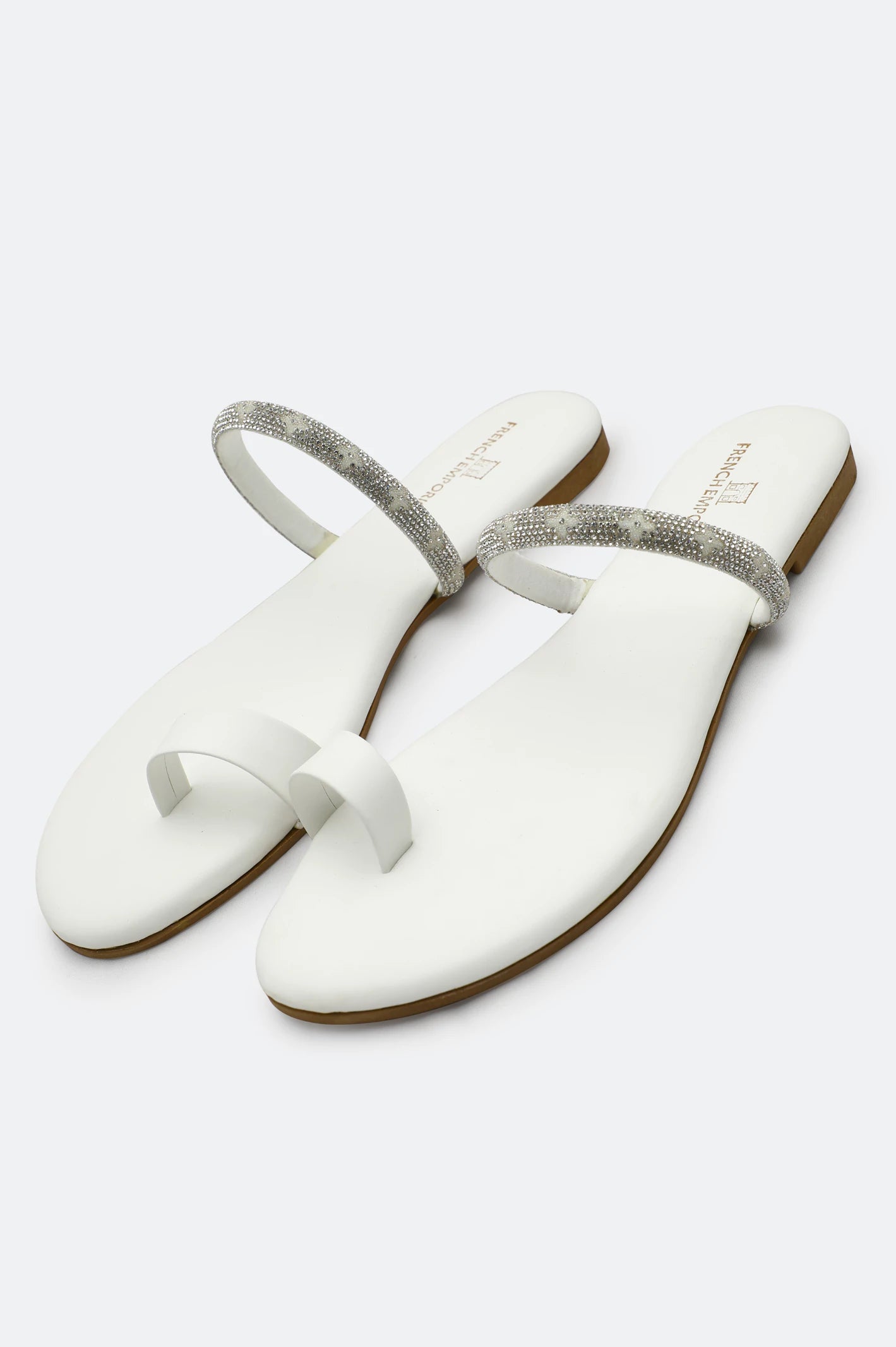 White Ladies Casual Slippers - Image 4