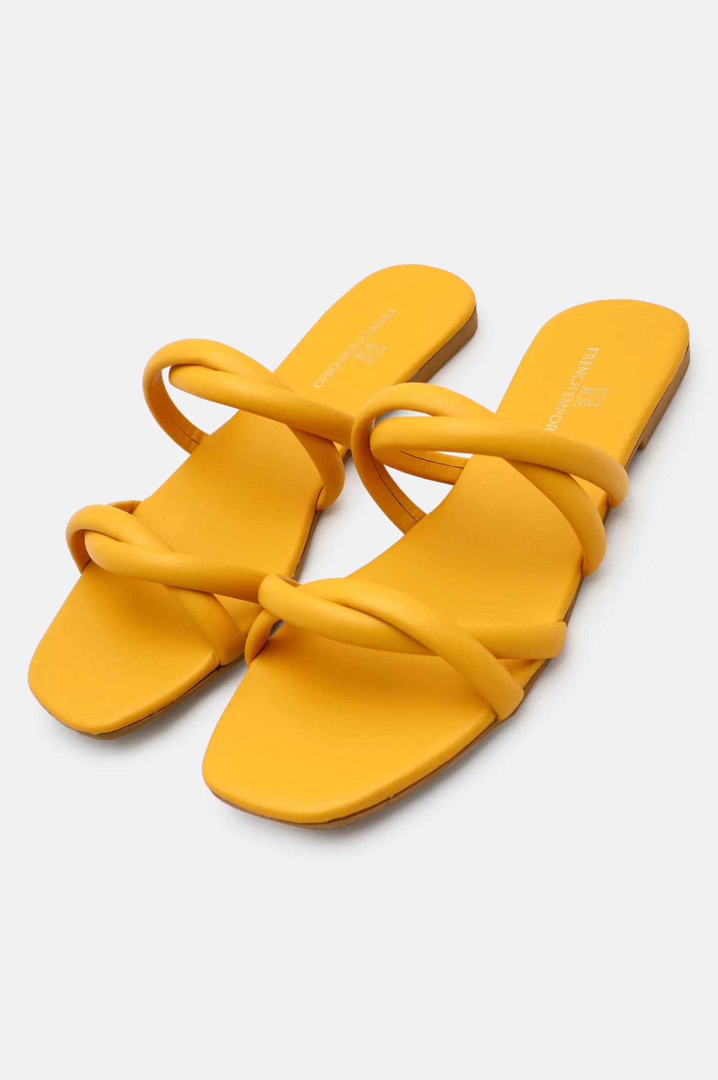Yellow Ladies Casual Slippers - Image 4
