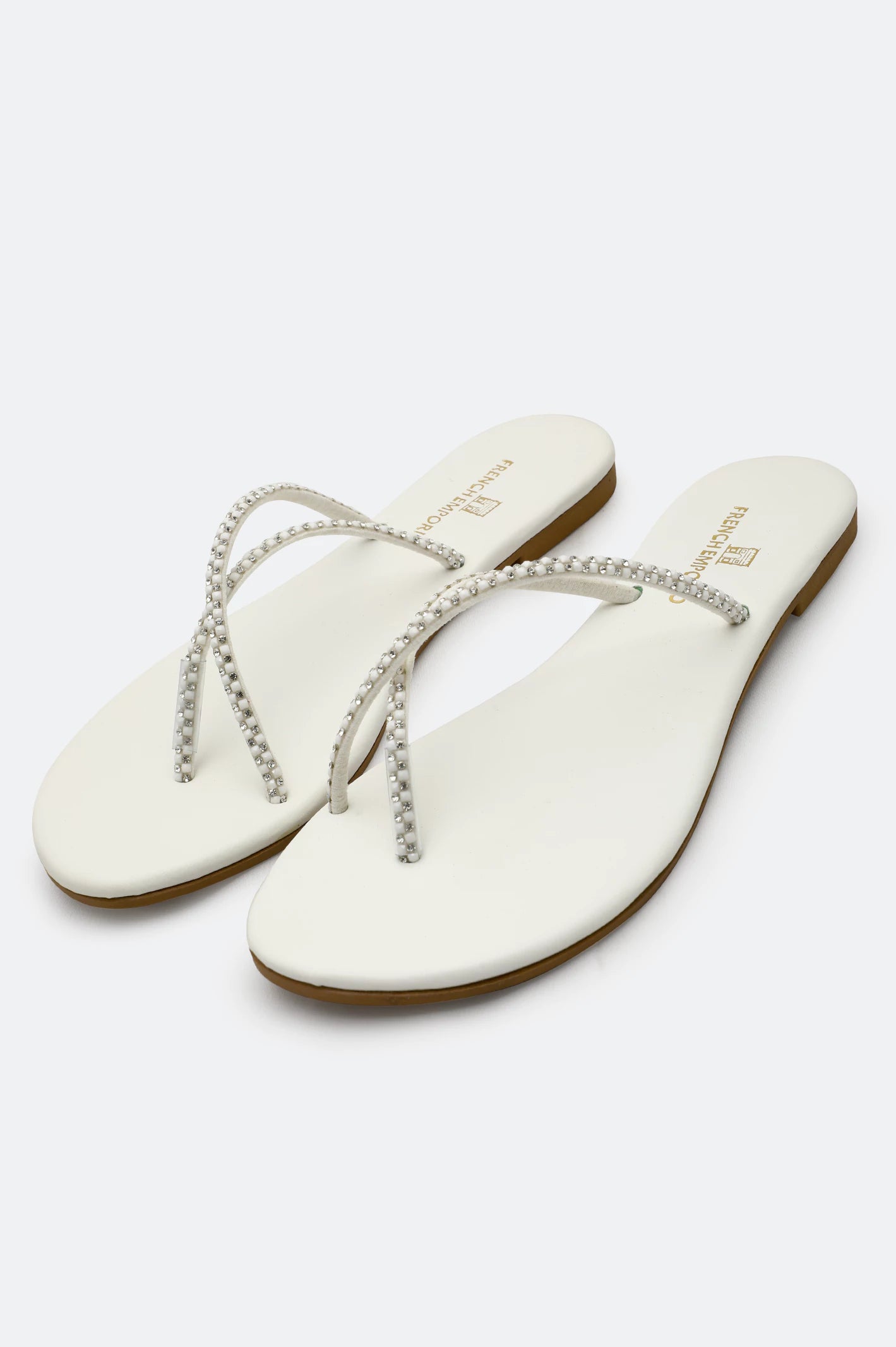 White Ladies Casual Slippers - Image 4