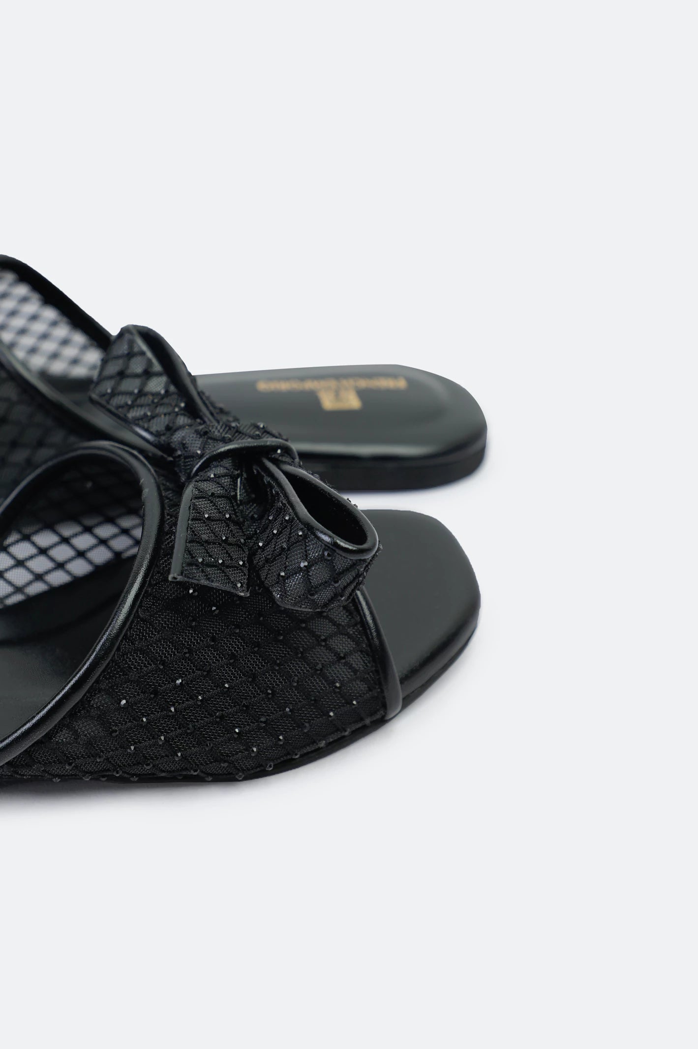 Ladies Black Formal Slippers - Image 2