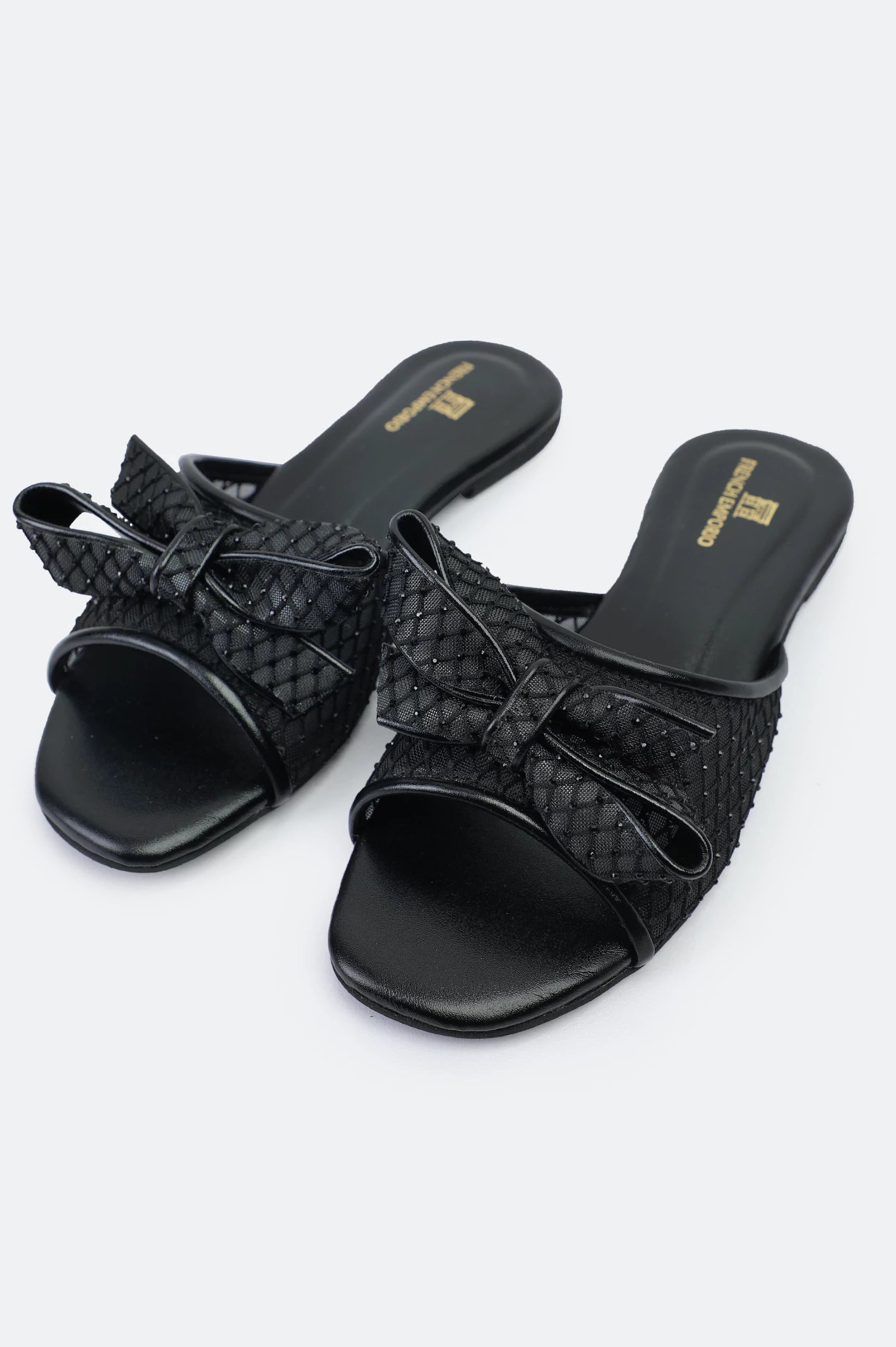Ladies Black Formal Slippers - Image 4