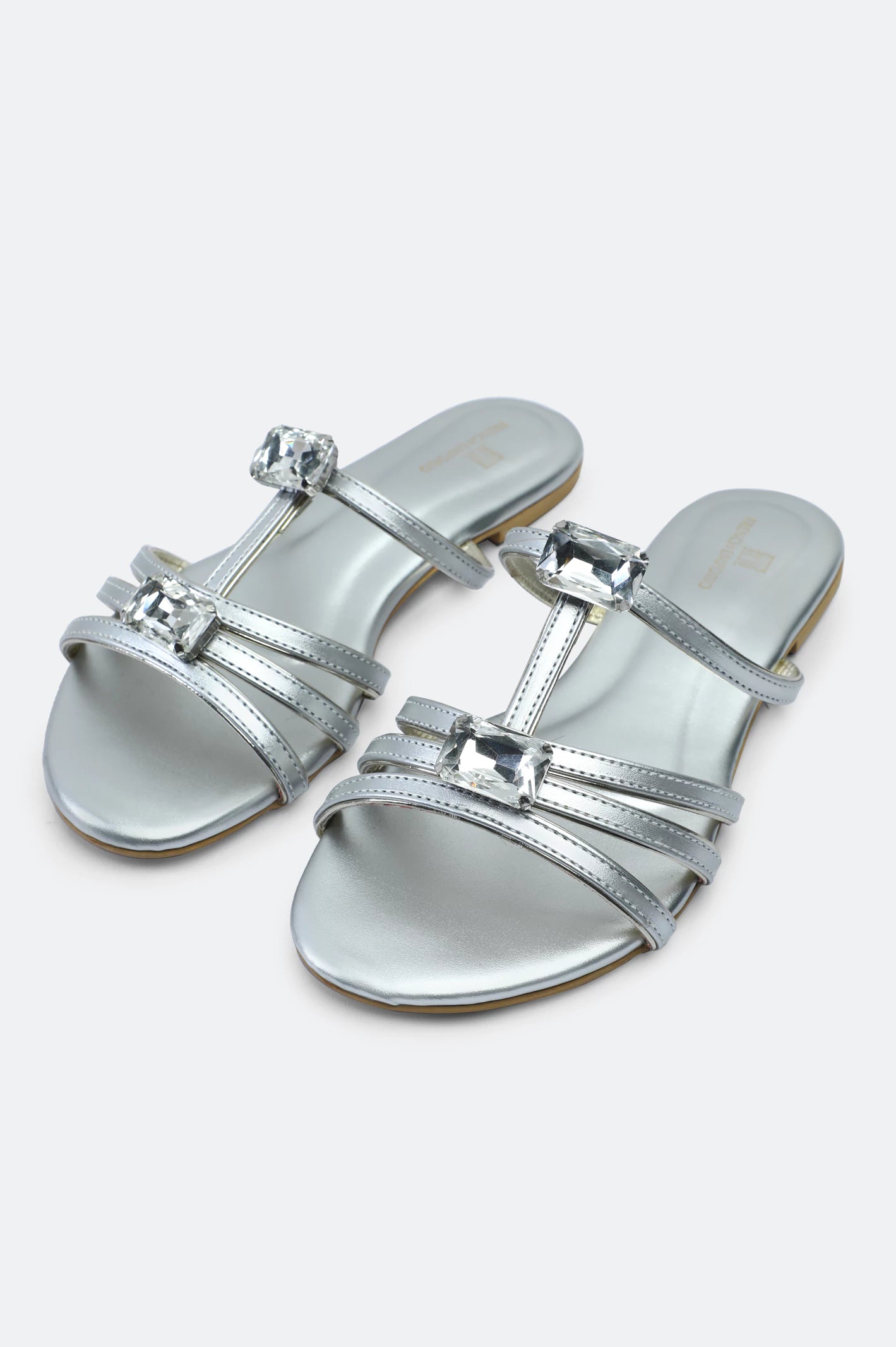 Silver Ladies Casual Slippers - Image 4