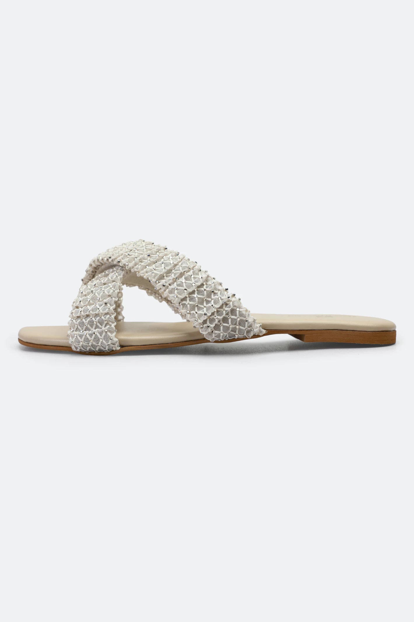 Cream Ladies Casual Slippers - Image 3