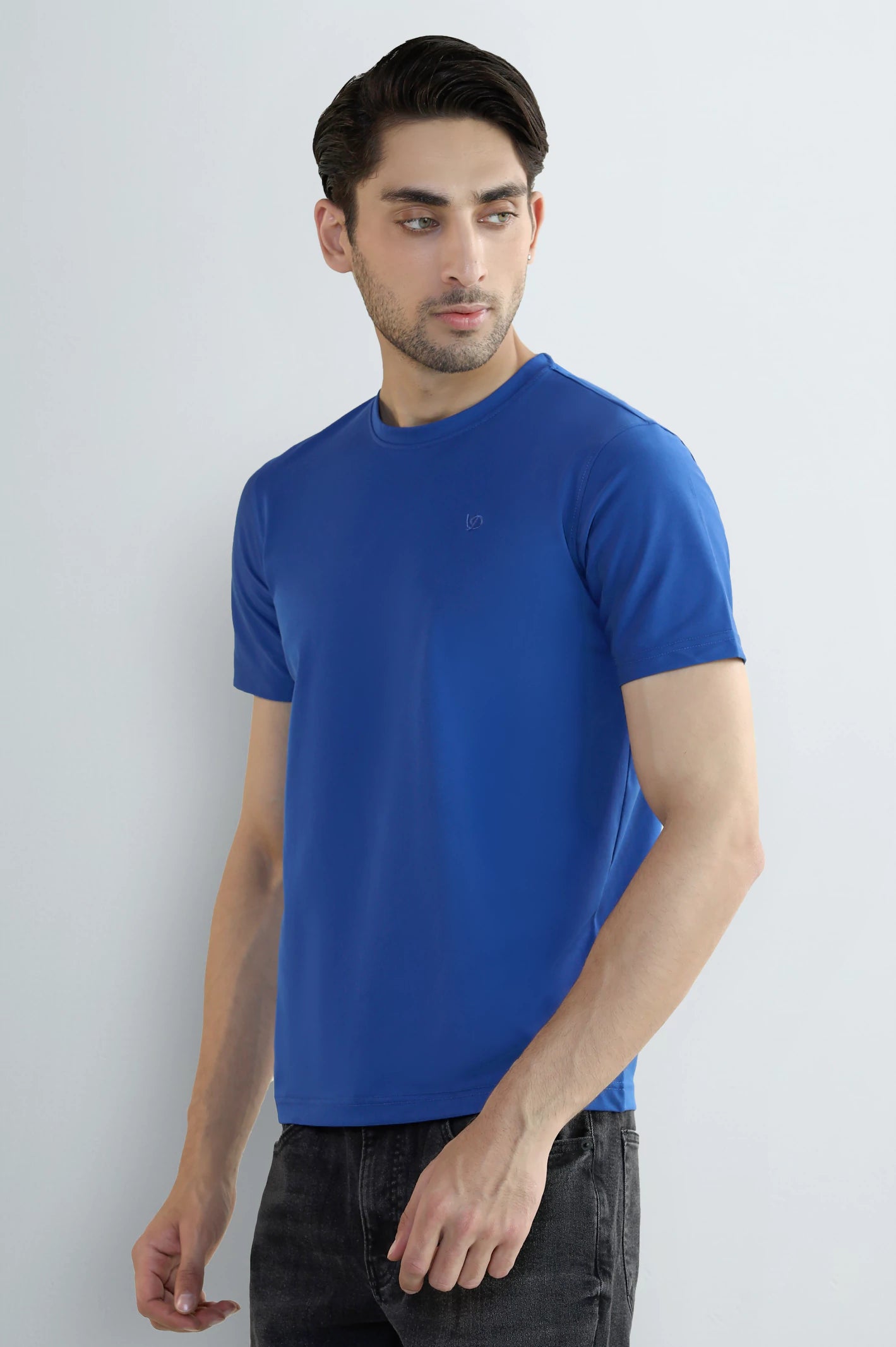 Royal Blue Crew Neck T-Shirt - Image 3