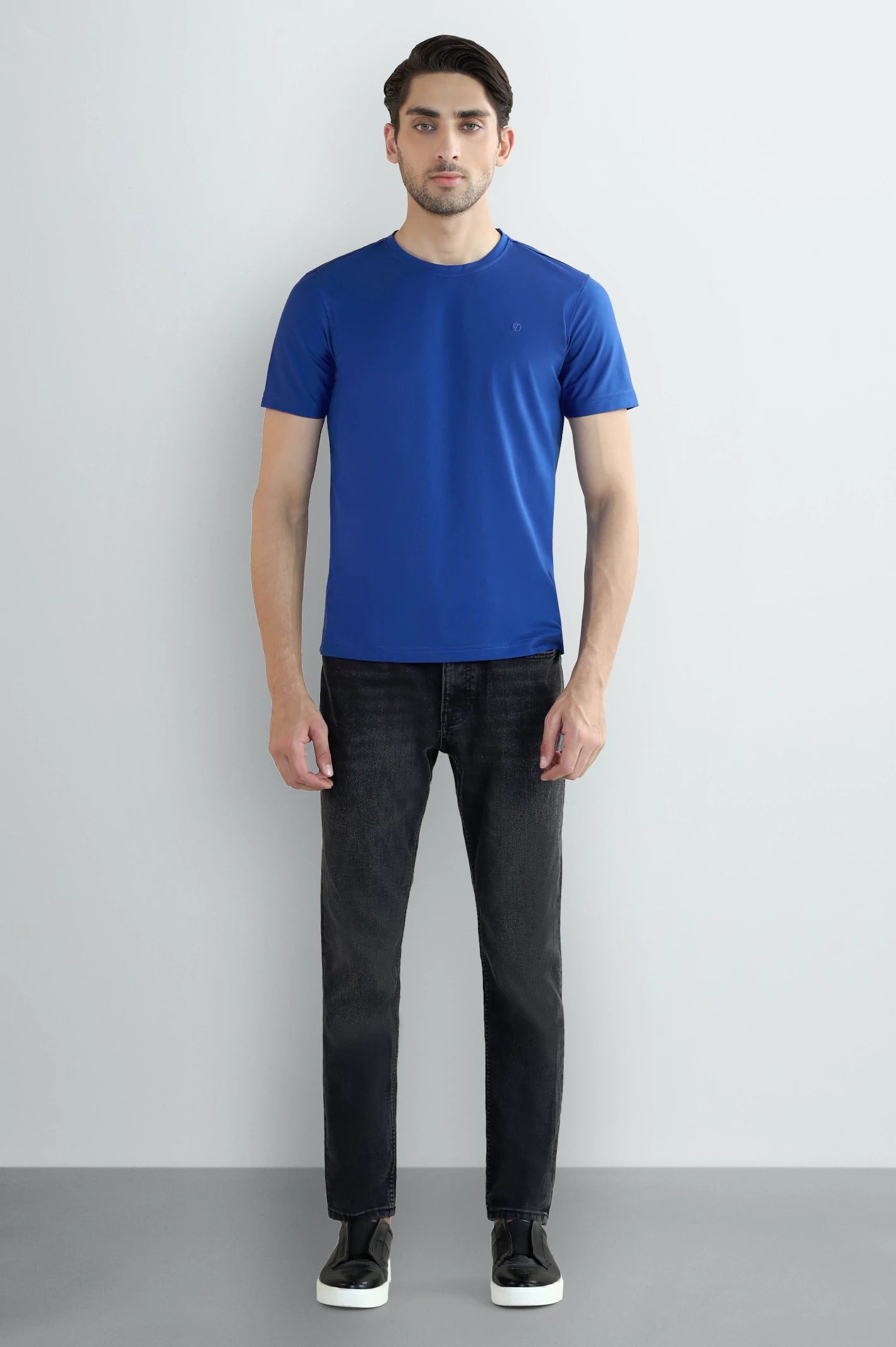 Royal Blue Crew Neck T-Shirt - Image 2